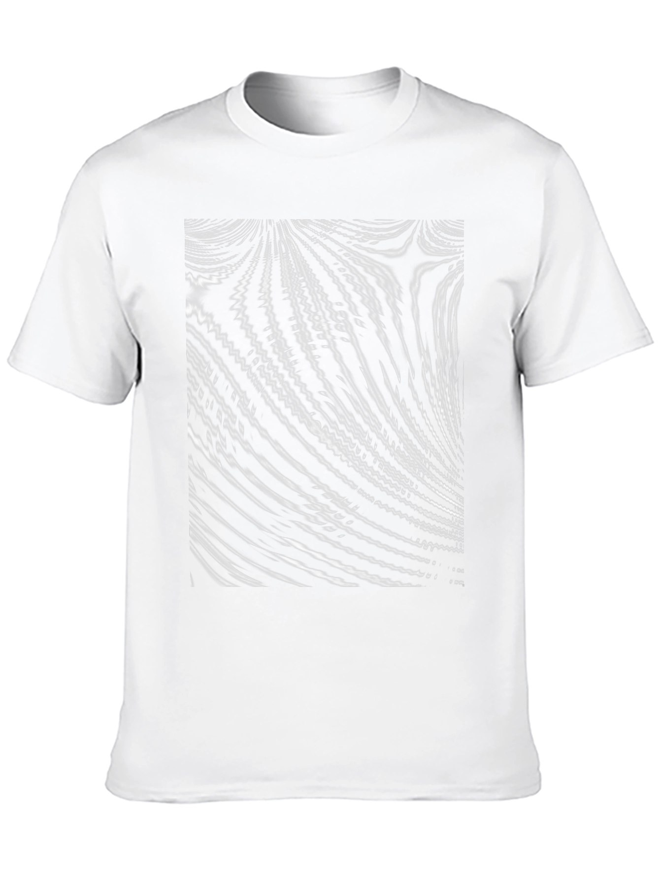 Abstract Wave Pattern Black T-Shirt
