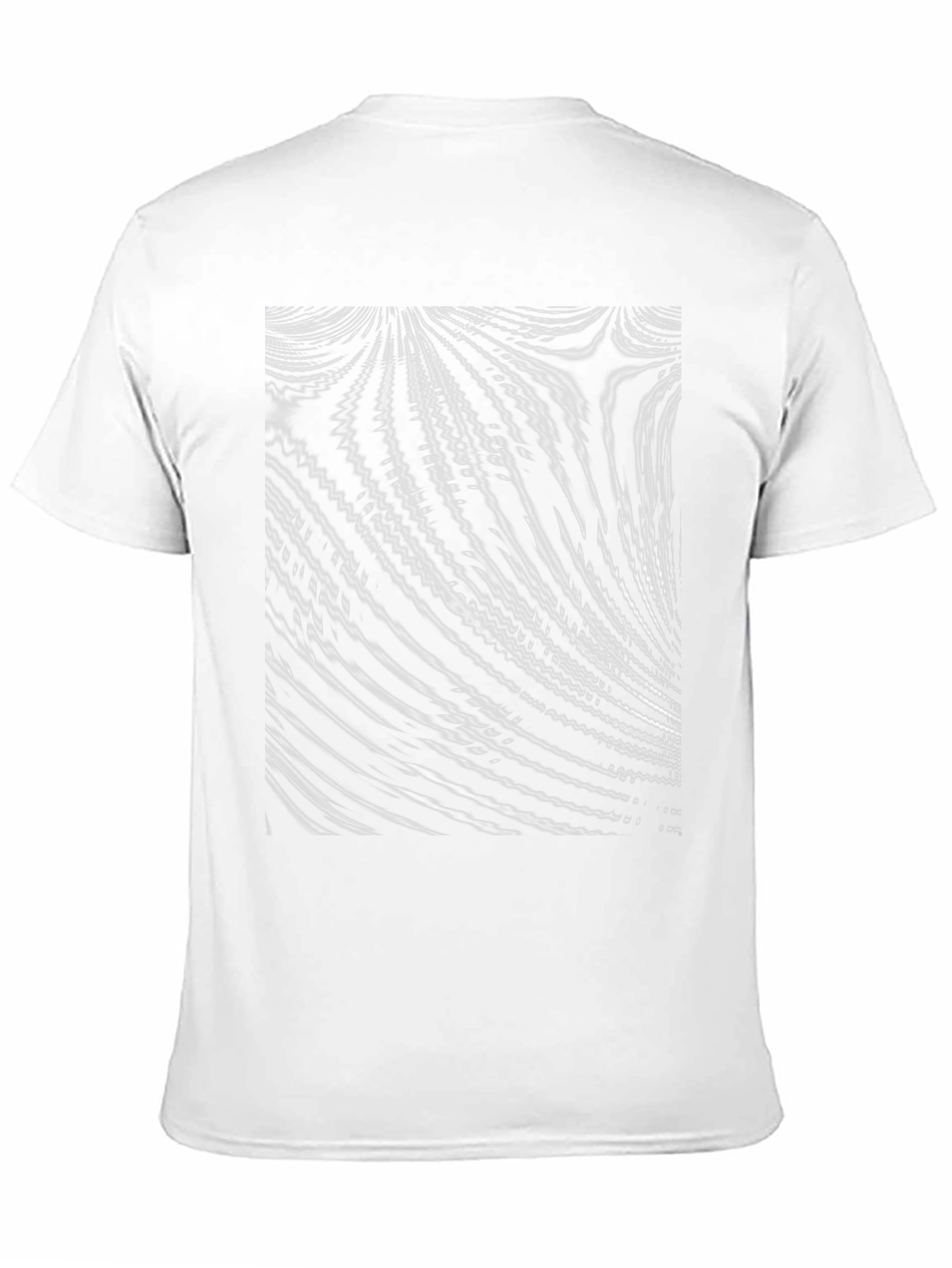 Abstract Wave Pattern Black T-Shirt