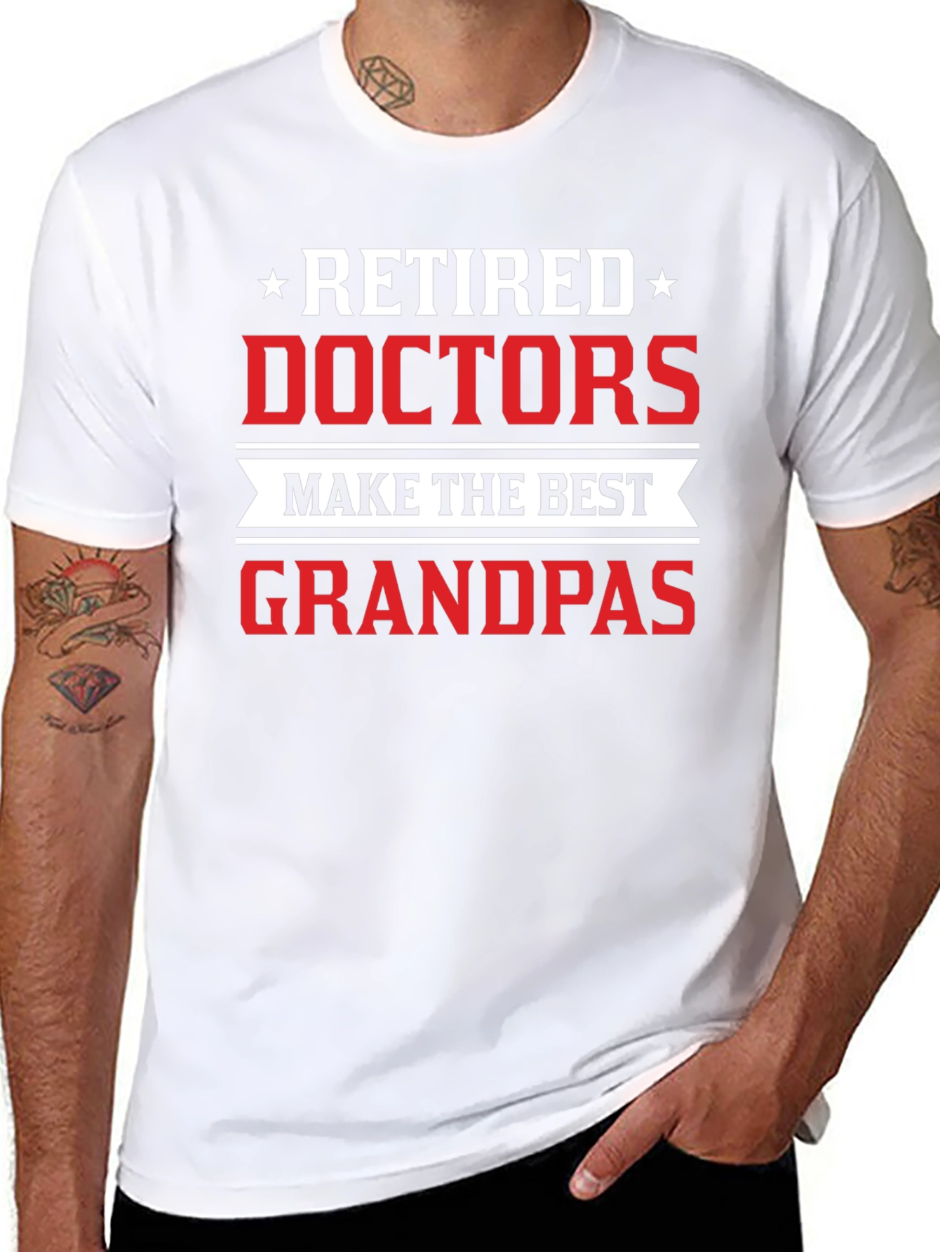 Retired Doctors Make the Best Grandpas Black T-Shirt
