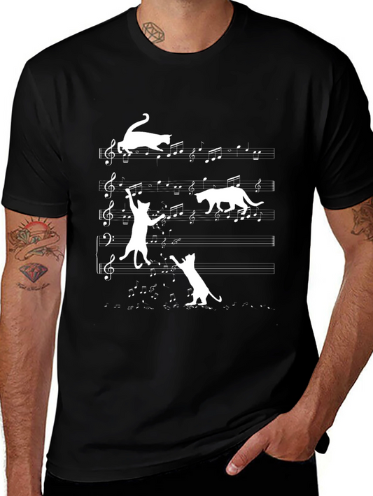 Musical Cats Graphic T-Shirt