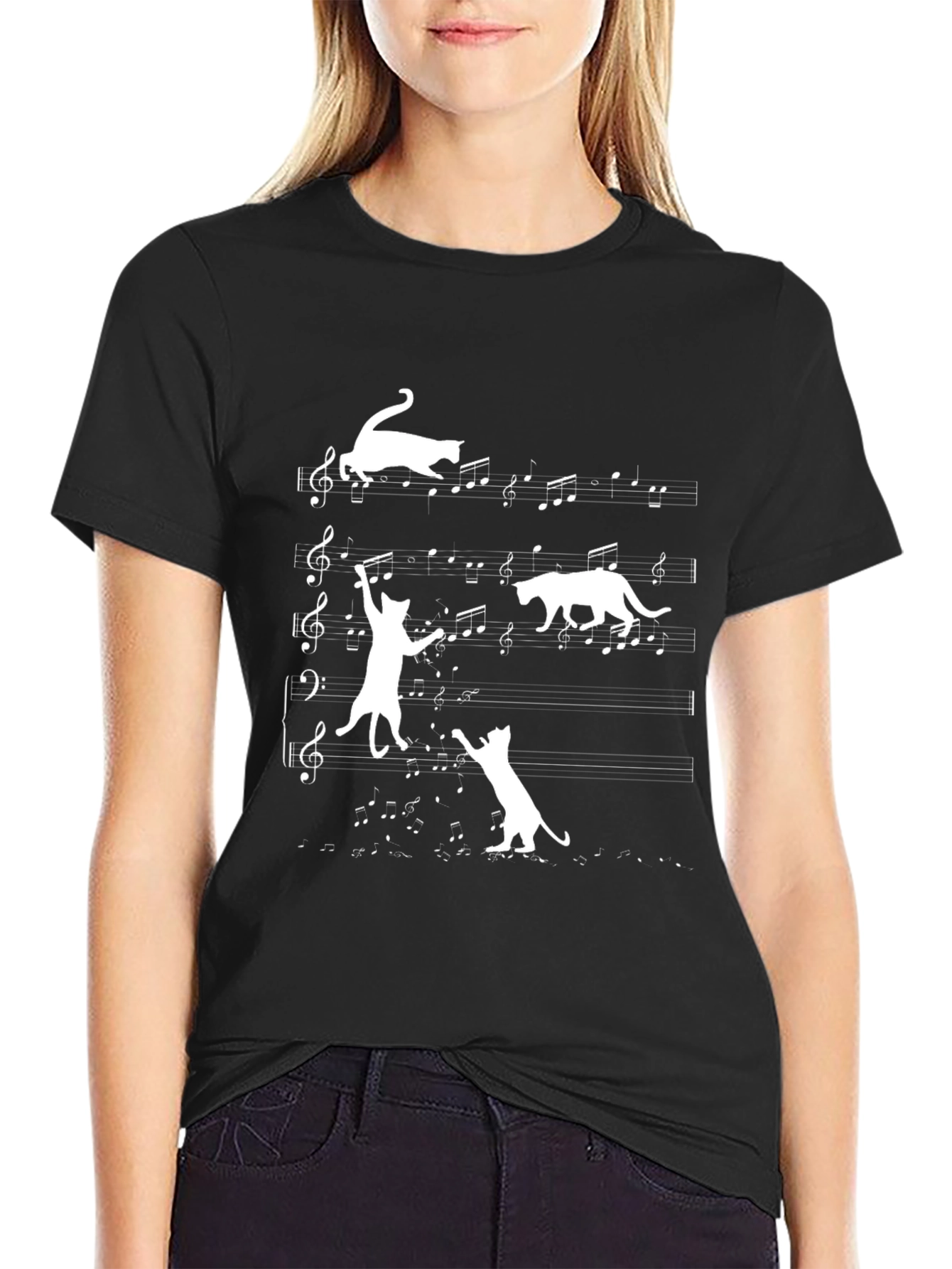 Musical Cats Graphic T-Shirt