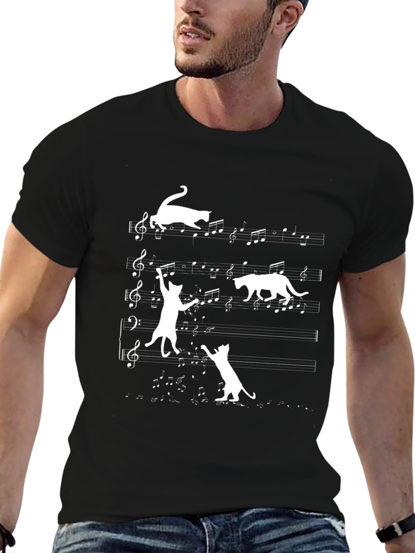 Musical Cats Graphic T-Shirt