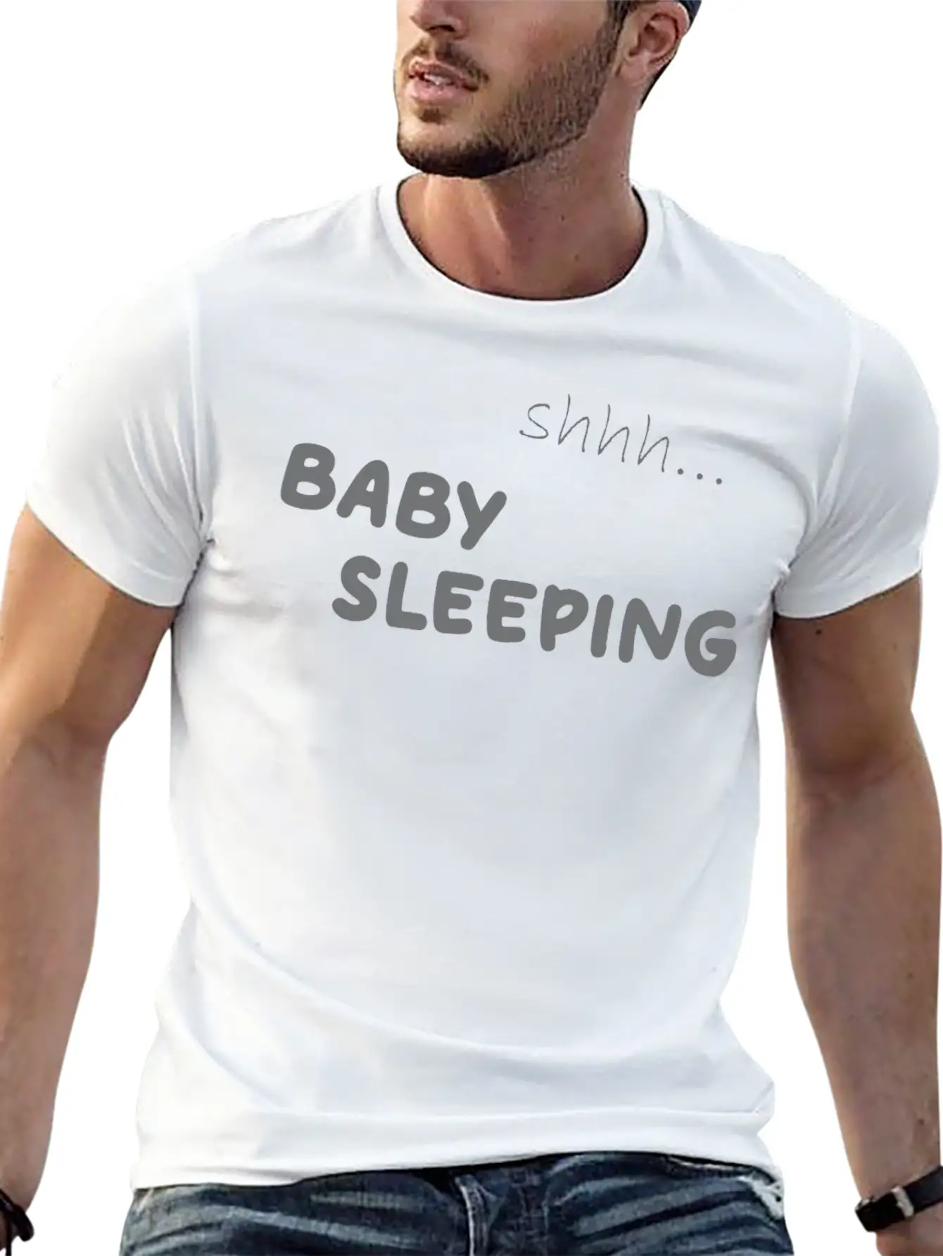 Baby Sleeping Unisex Casual T-Shirt – Clean Design For Daily Comfort