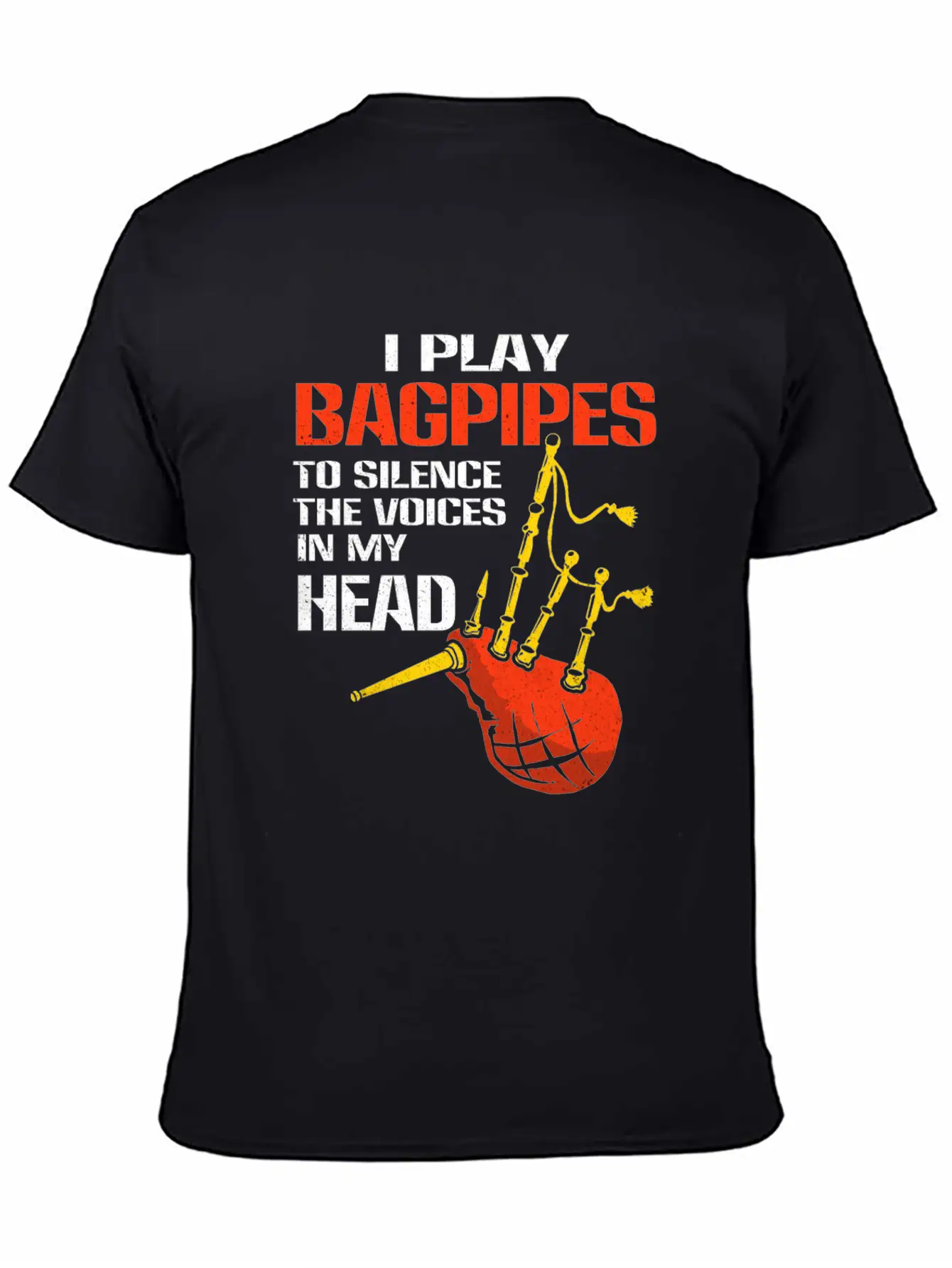 Bagpipes Unisex Casual T-Shirt – Clean Design For Daily Comfort