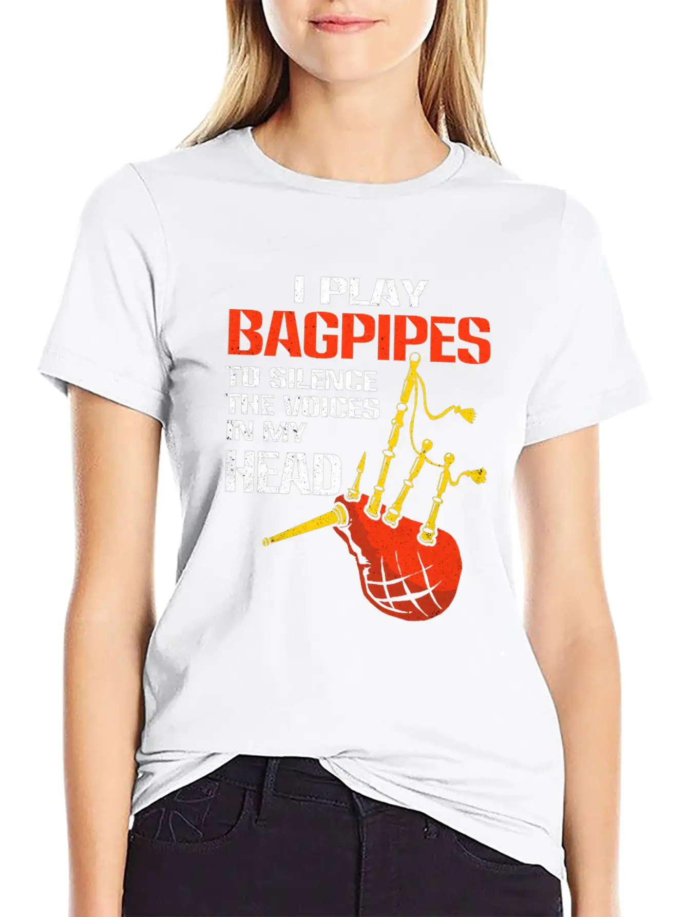 Bagpipes Unisex Casual T-Shirt – Clean Design For Daily Comfort