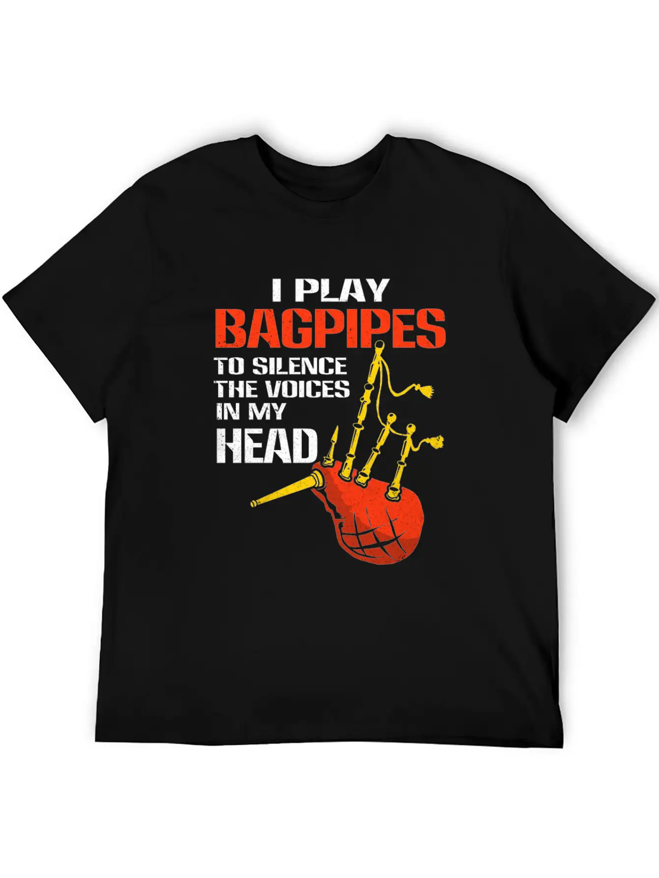Bagpipes Unisex Casual T-Shirt – Clean Design For Daily Comfort