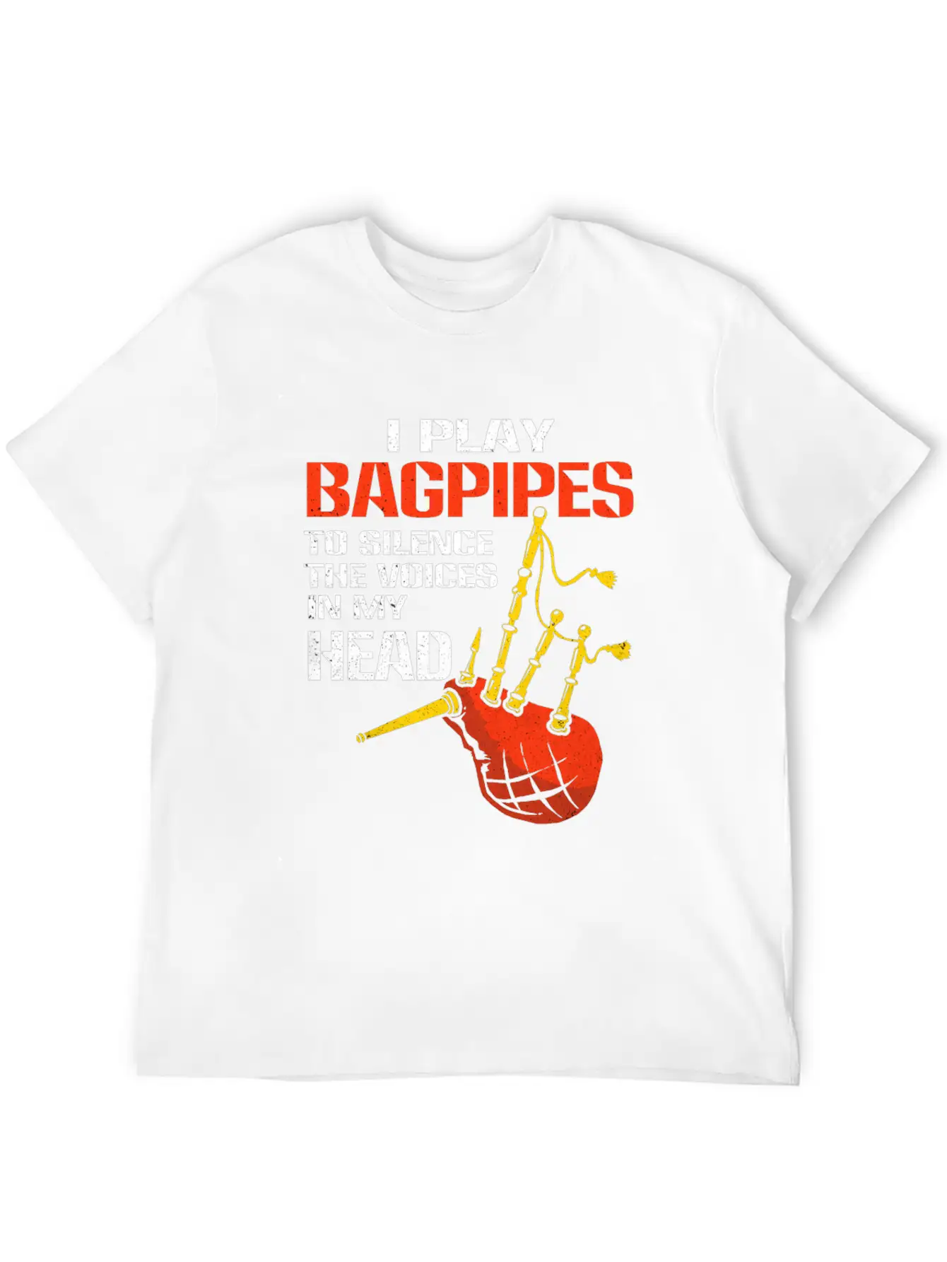 Bagpipes Unisex Casual T-Shirt – Clean Design For Daily Comfort
