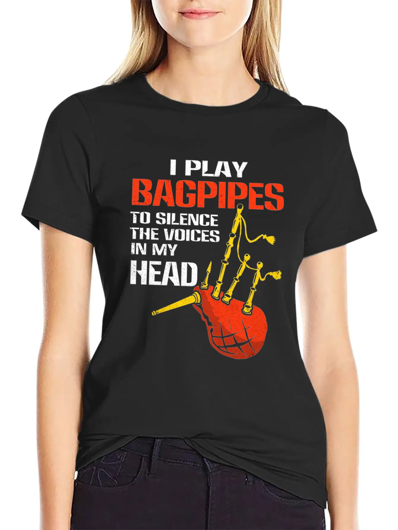 Bagpipes Unisex Casual T-Shirt – Clean Design For Daily Comfort