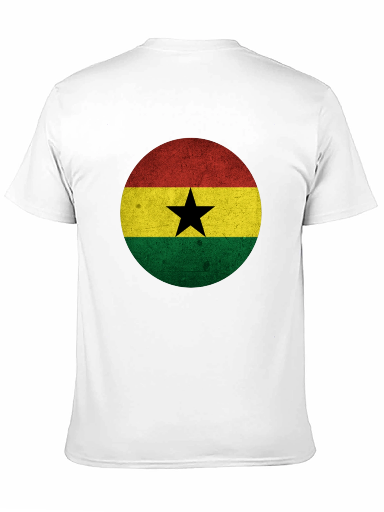 Ghana Flag Graphic T-Shirt - Mens Black Tee