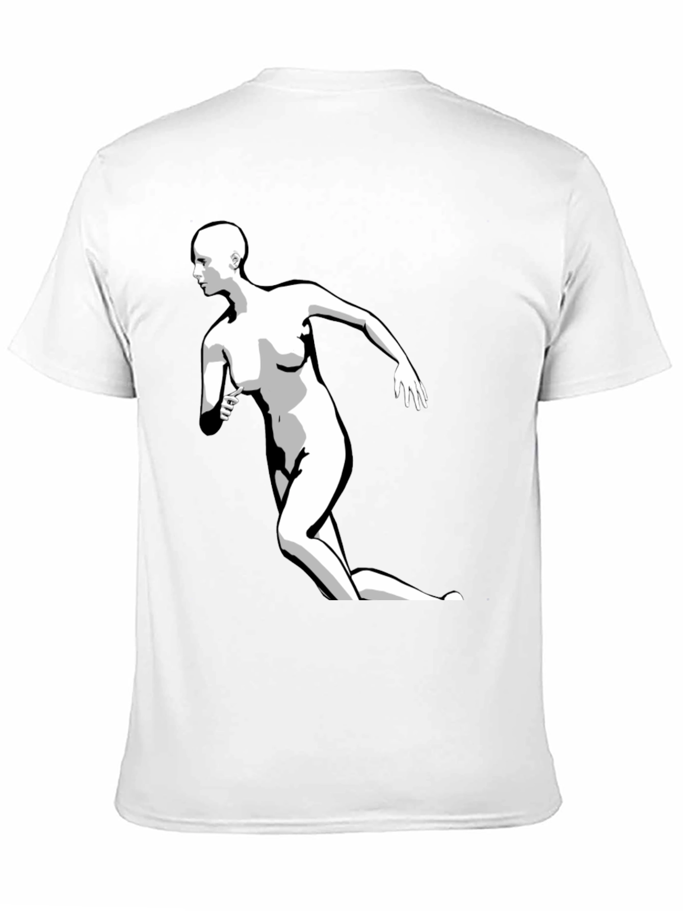 Abstract Woman Print Black T-Shirt