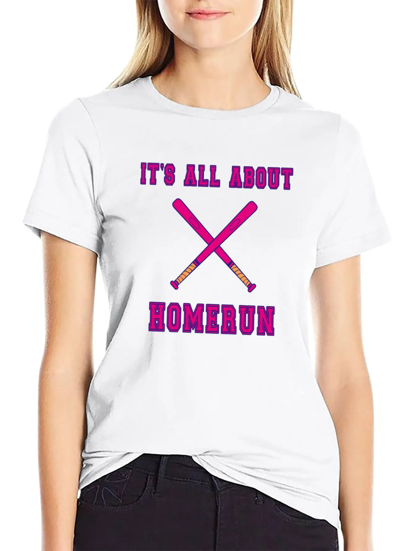 Baseball Slogan It's All About Homerun Unisex Casual T-Shirt – Clean Design For Daily Comfort