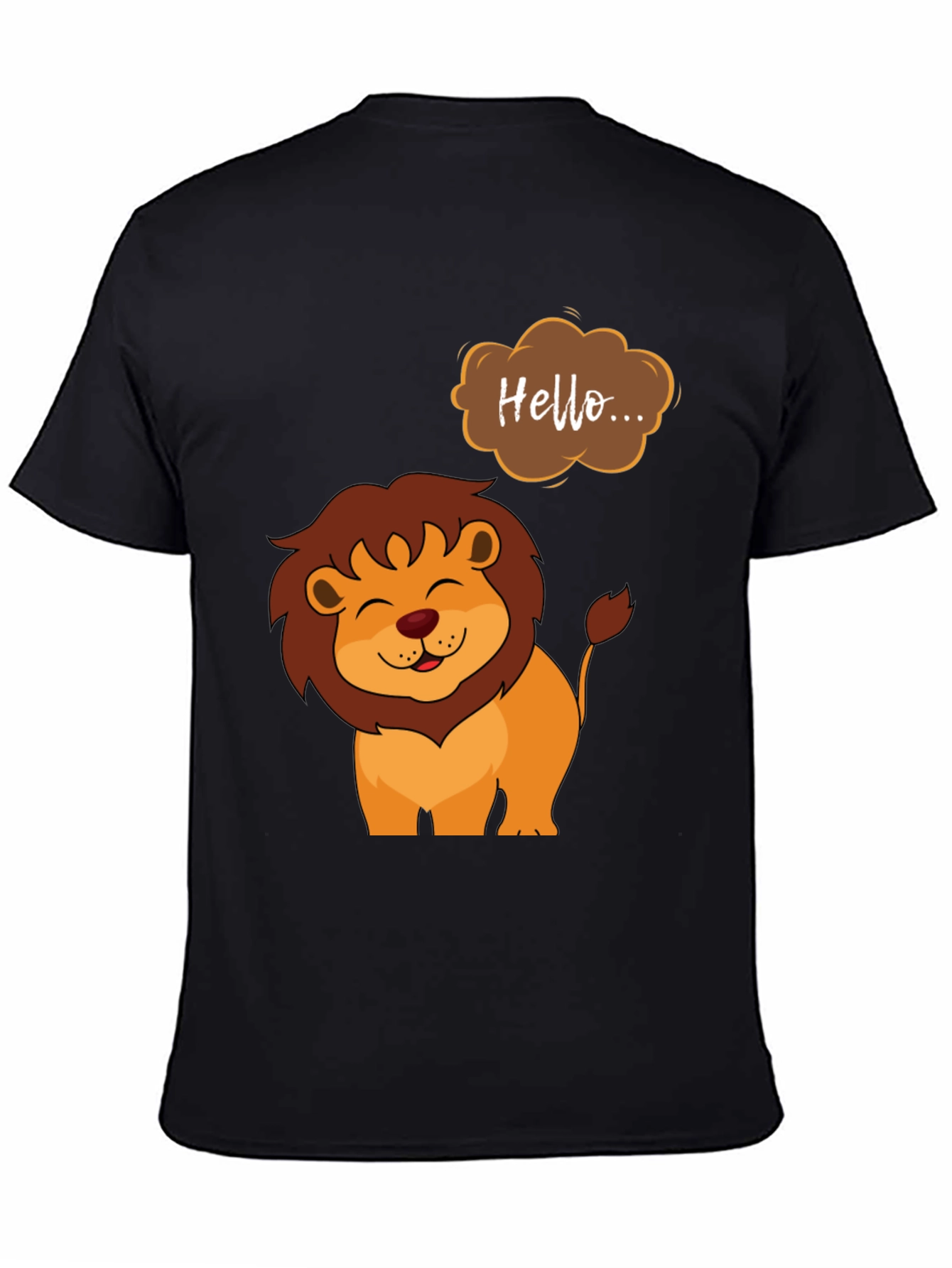 Cute Lion Graphic Tee - Hello Design