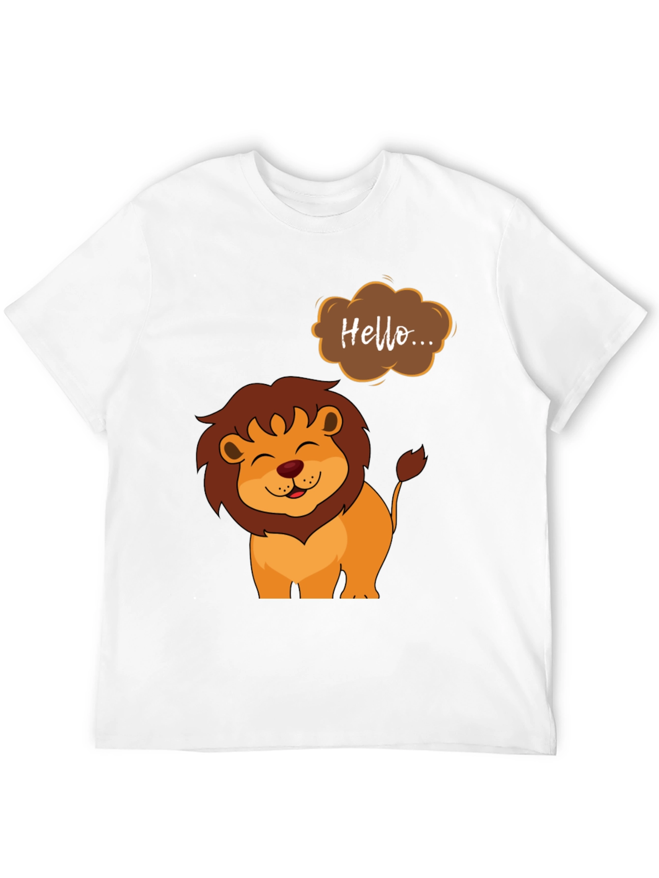 Cute Lion Graphic Tee - Hello Design