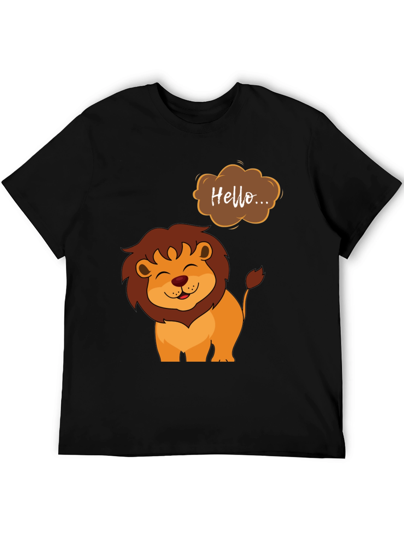 Cute Lion Graphic Tee - Hello Design