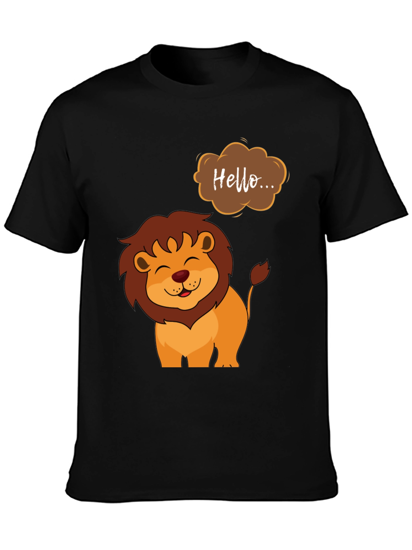 Cute Lion Graphic Tee - Hello Design