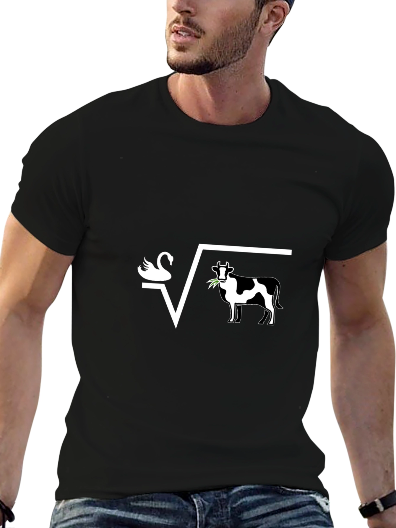 Swan + Cow = Square Root Funny T-Shirt