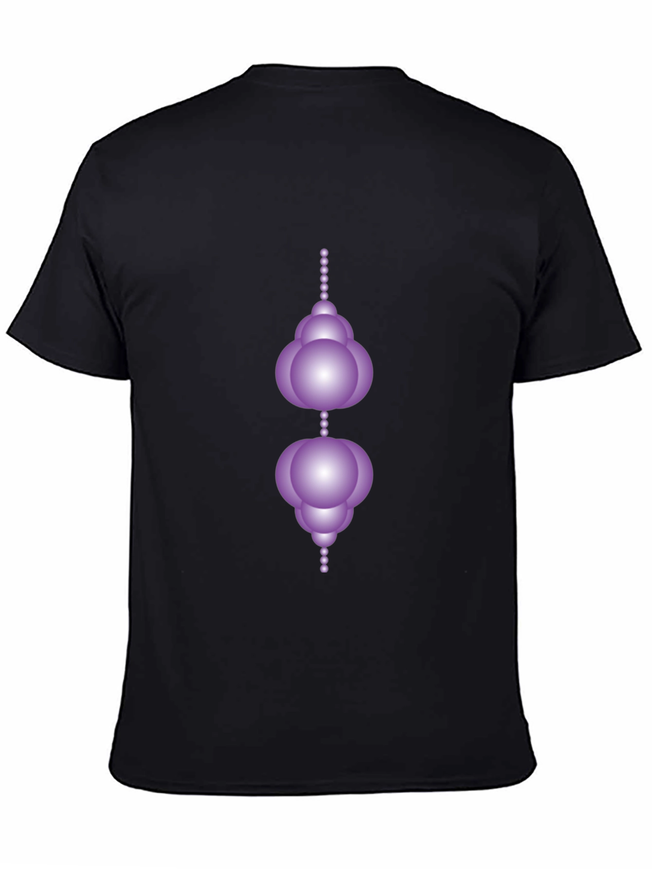 Modern Geometric Orb Design Black T-Shirt