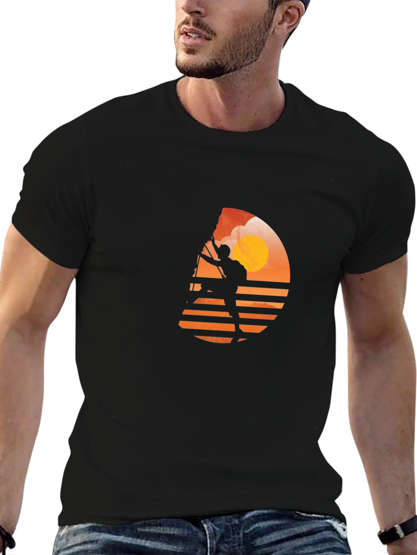Sunset Climber Graphic Tee - Black