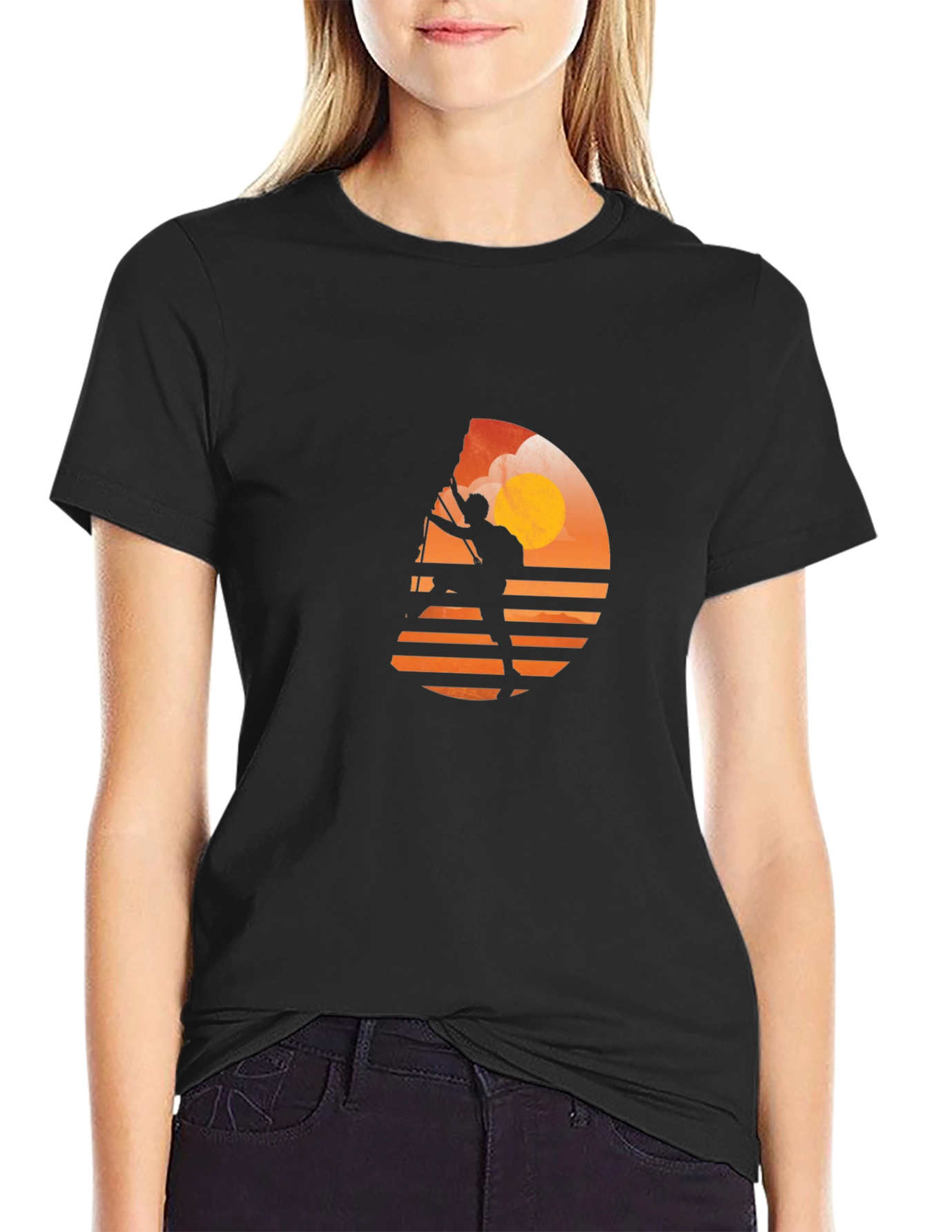 Sunset Climber Graphic Tee - Black