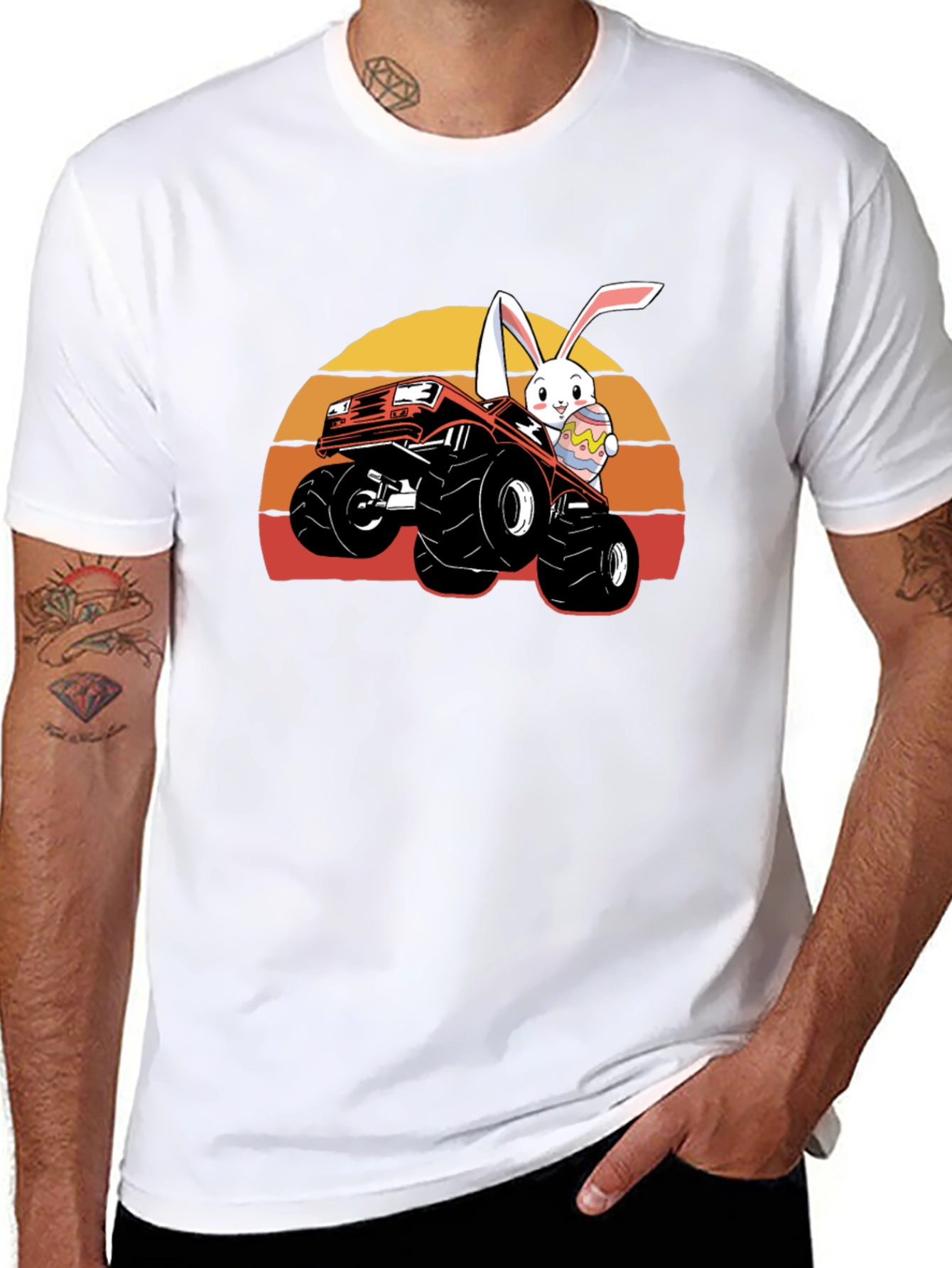 Bunny Monster Truck Easter T-Shirt