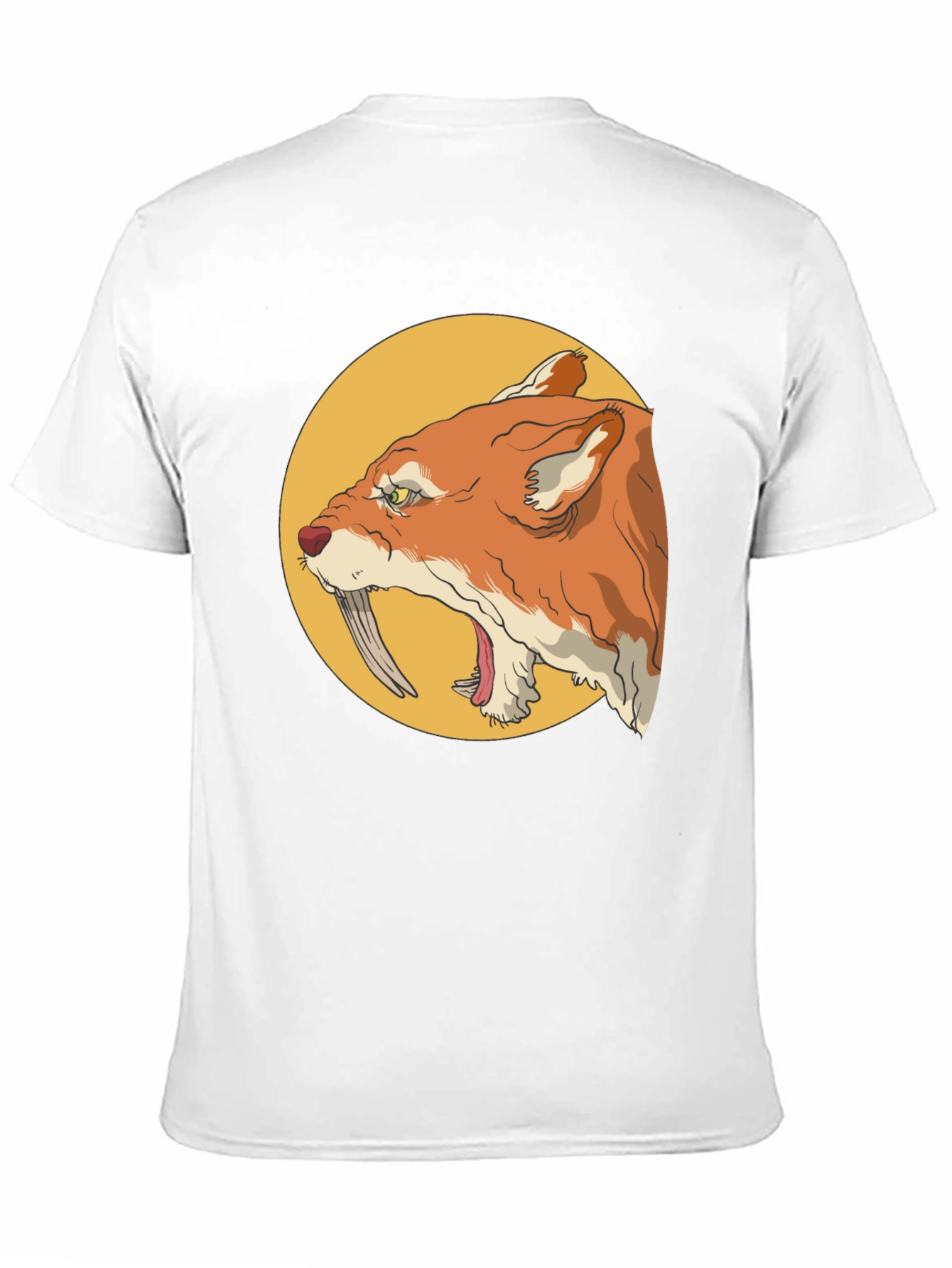 Cool Graphic Tee - Saber-Toothed Cat Design