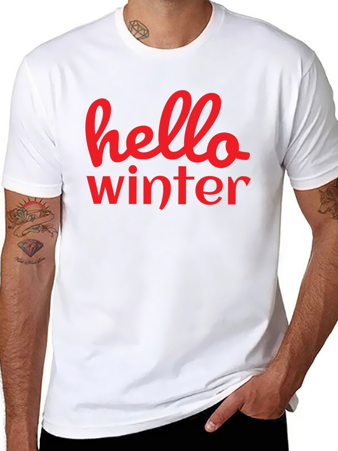 Hello Winter T-Shirt - Black