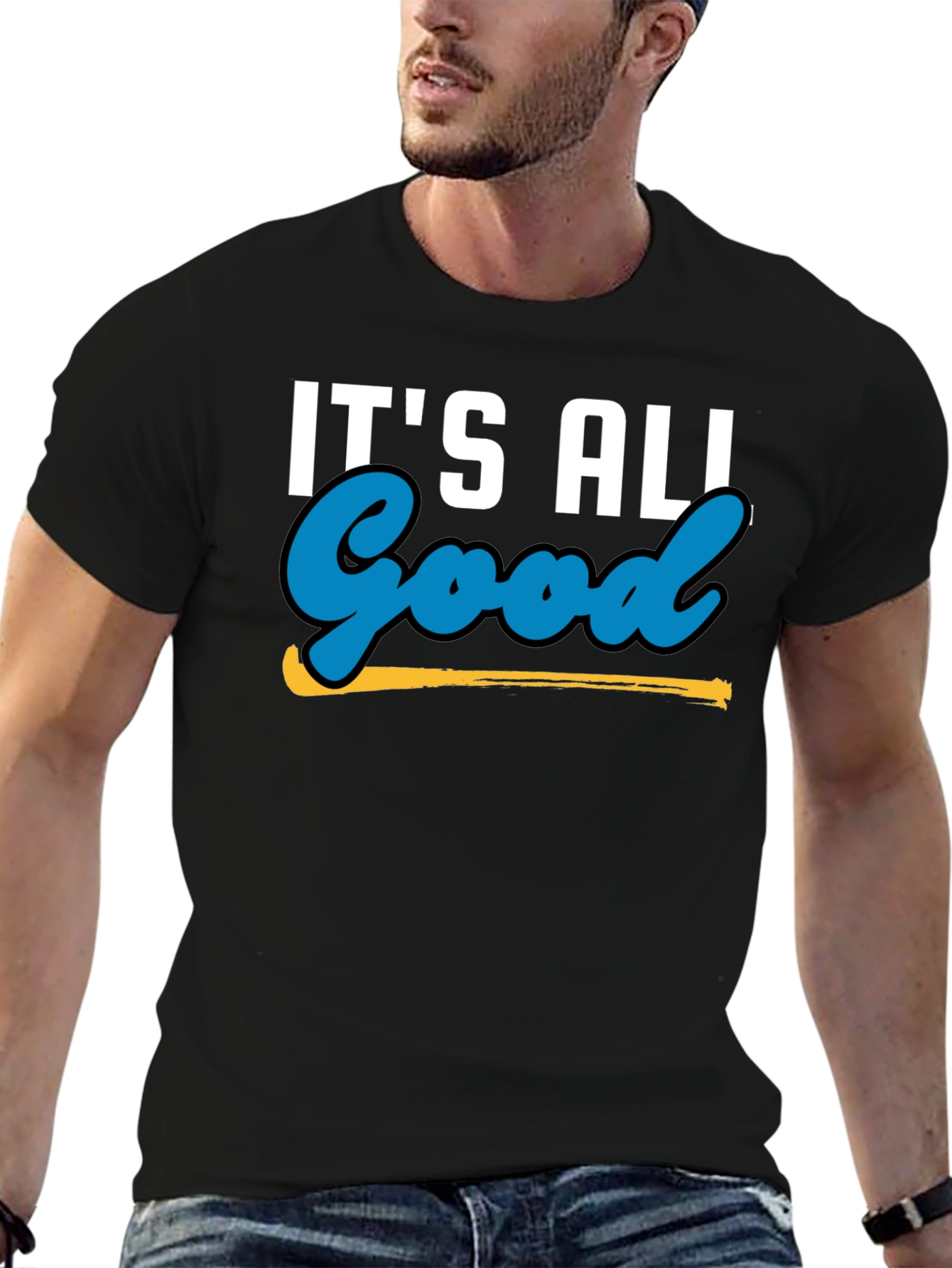 Its All Good Graphic Tee - Black Casual Shirt