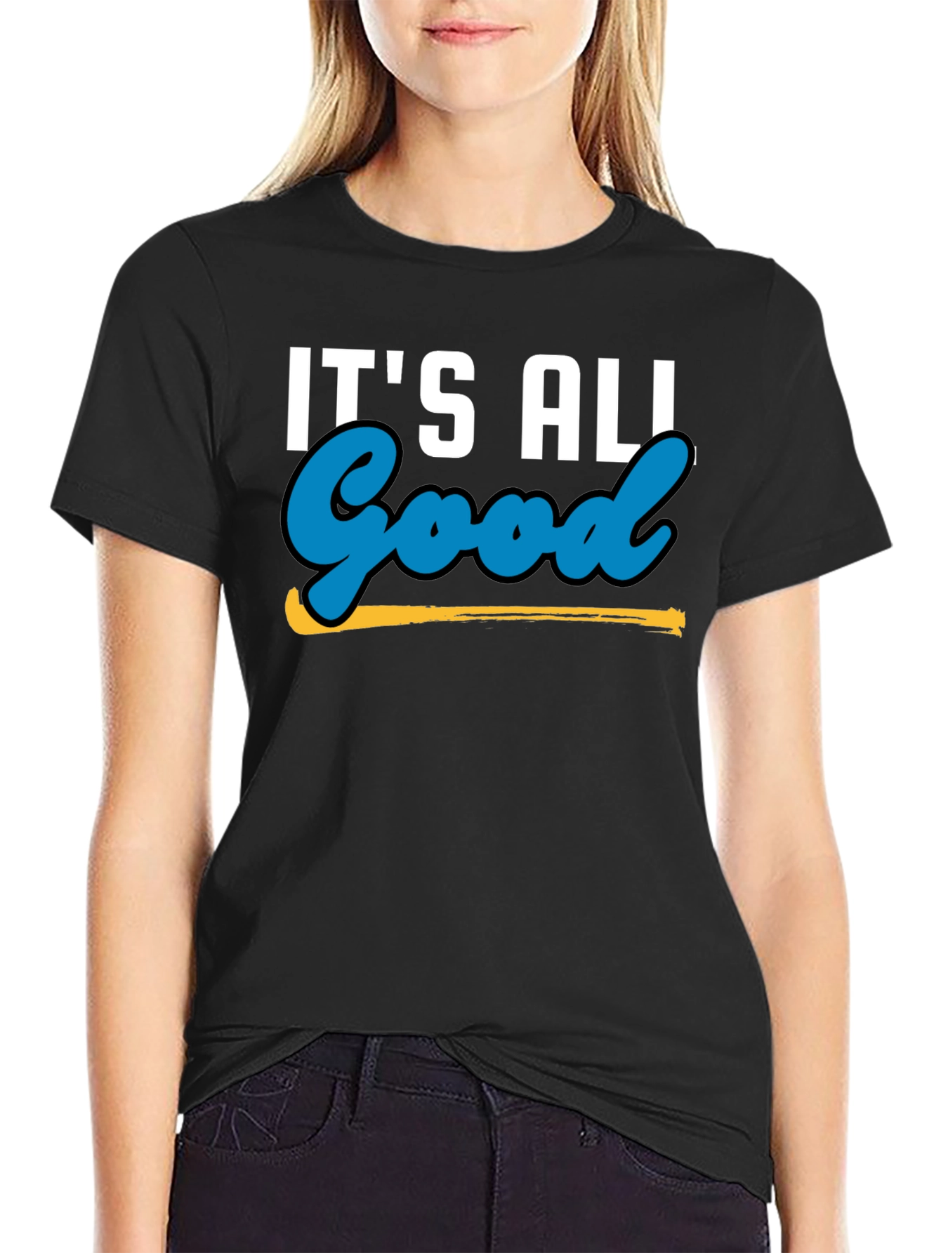 Its All Good Graphic Tee - Black Casual Shirt