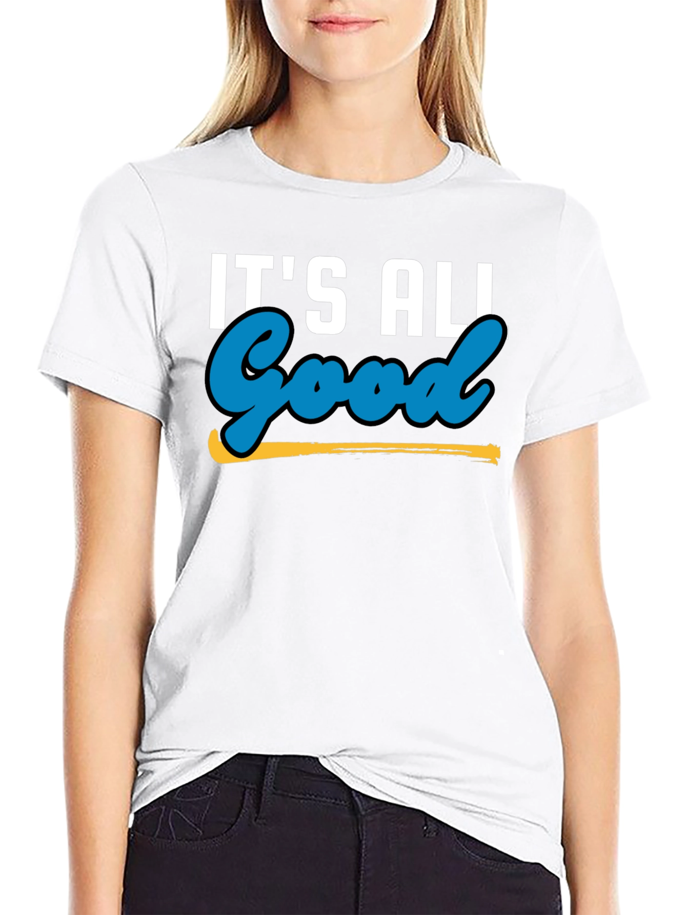 Its All Good Graphic Tee - Black Casual Shirt