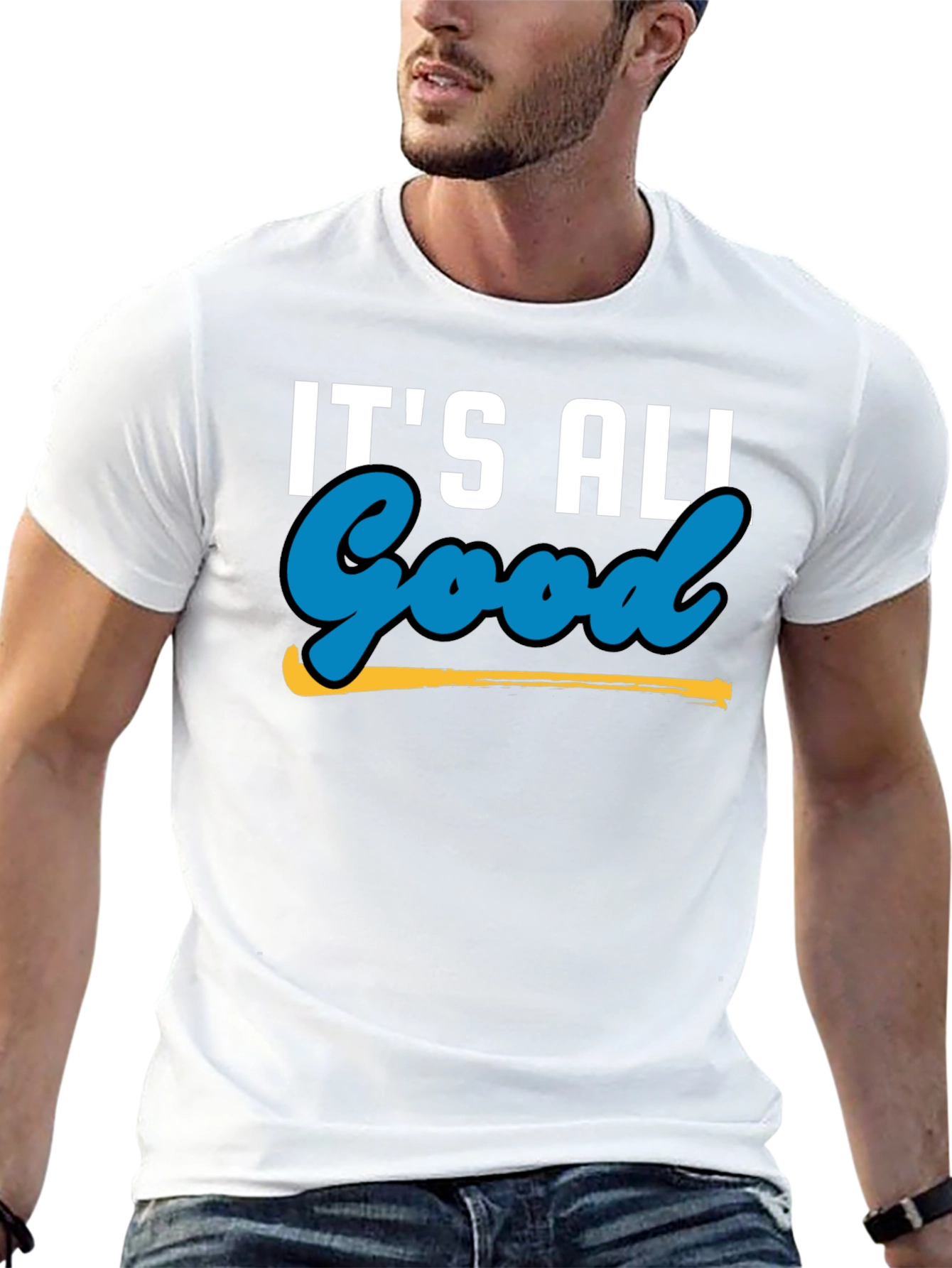 Its All Good Graphic Tee - Black Casual Shirt