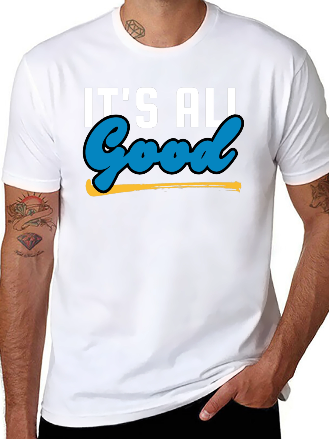 Its All Good Graphic Tee - Black Casual Shirt