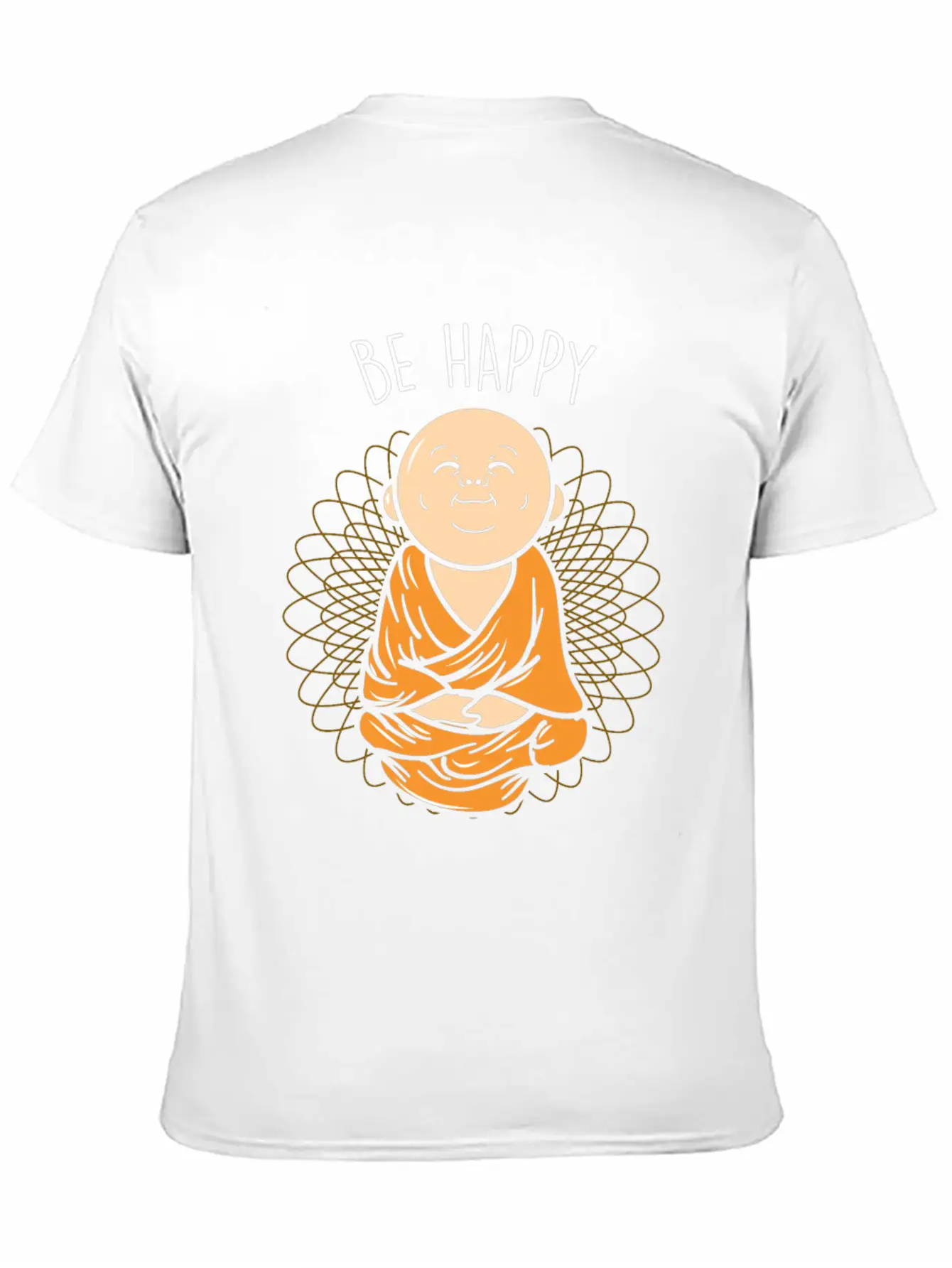 Be Happy Zen Little Buddha Mandala Buddhist Unisex Casual T-Shirt – Clean Design For Daily Comfort