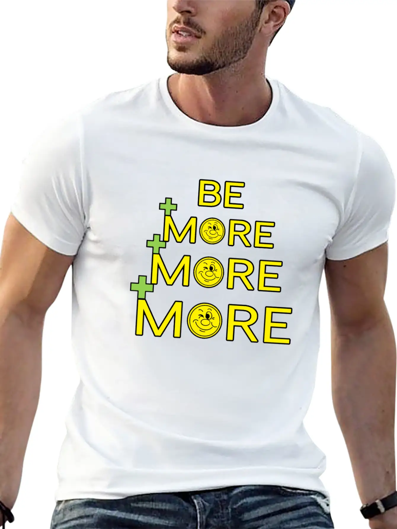 Be More, More, More Unisex Casual T-Shirt – Clean Design For Daily Comfort
