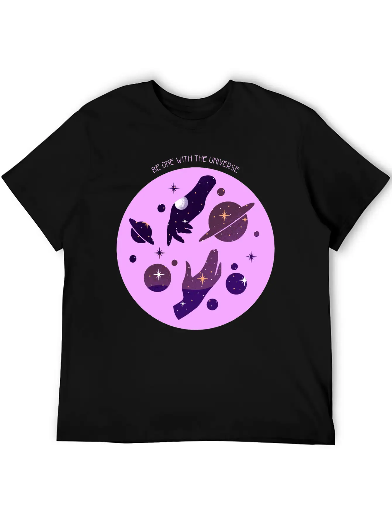 Be One With The Universe Cosmic Unisex Casual T-Shirt – Clean Design For Daily Comfort