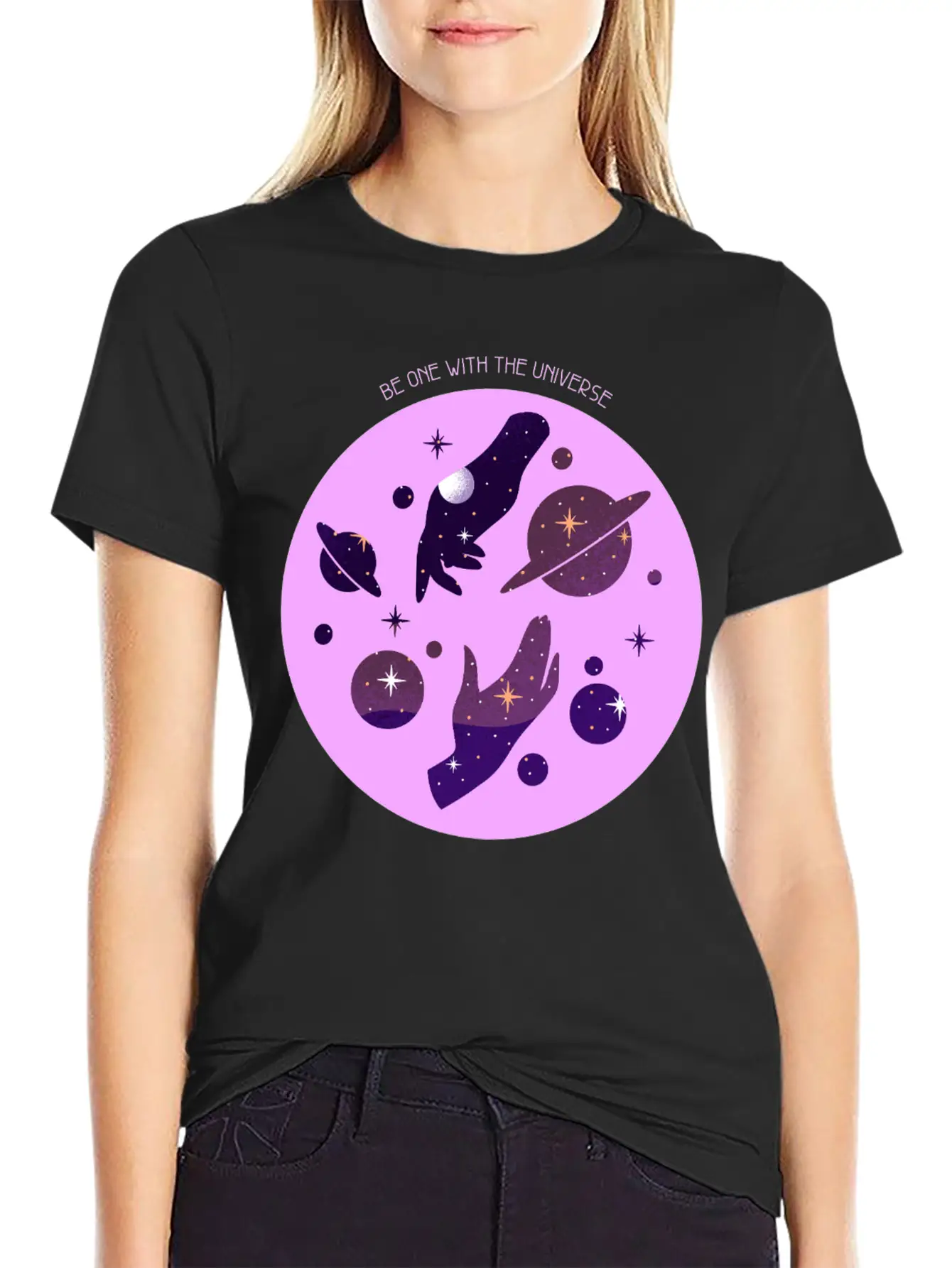 Be One With The Universe Cosmic Unisex Casual T-Shirt – Clean Design For Daily Comfort