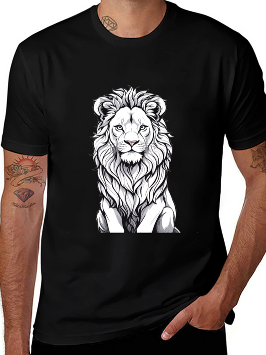 Lion Graphic T-Shirt - Black