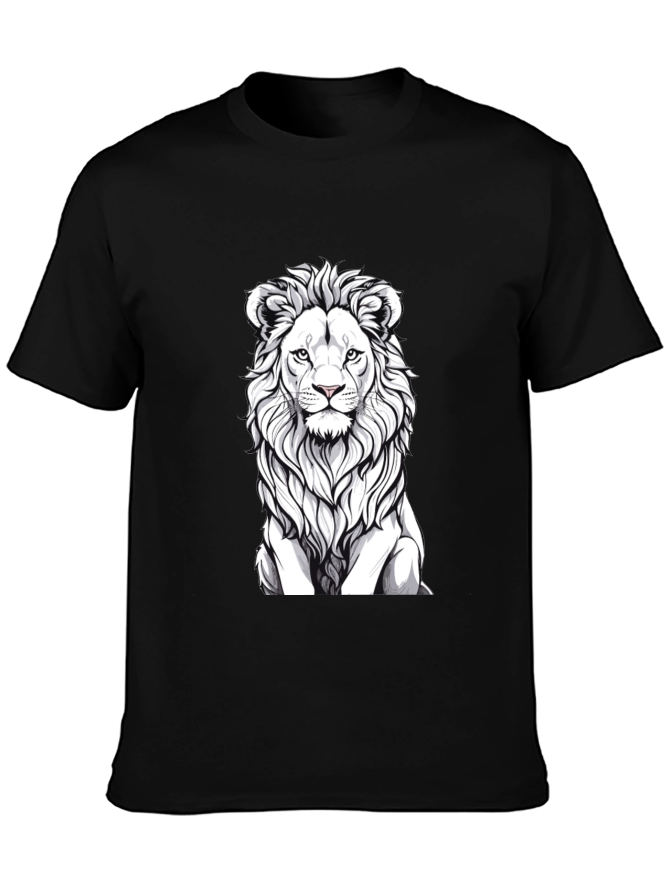 Lion Graphic T-Shirt - Black