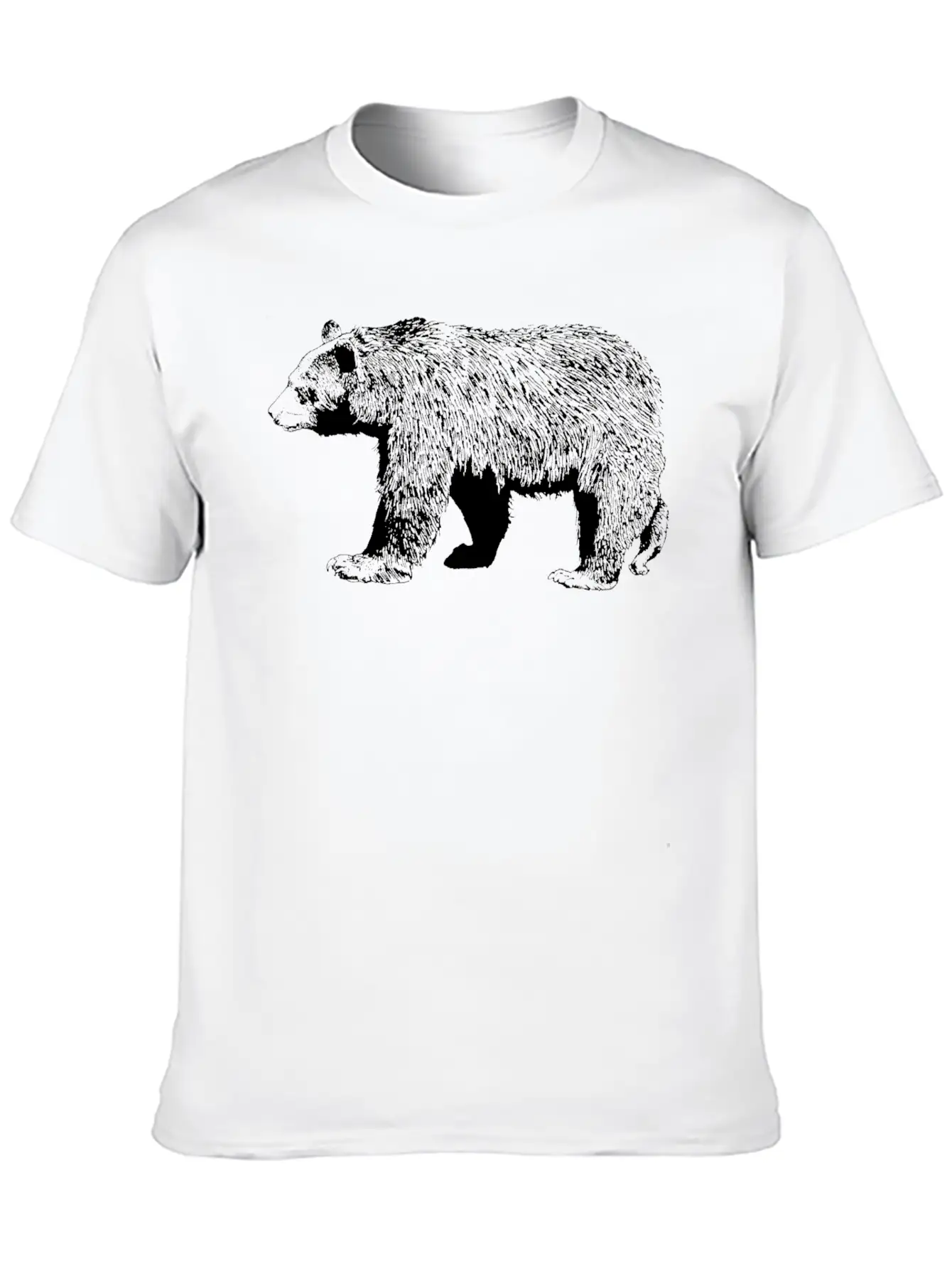 Bear (Black) Unisex Casual T-Shirt – Clean Design For Daily Comfort