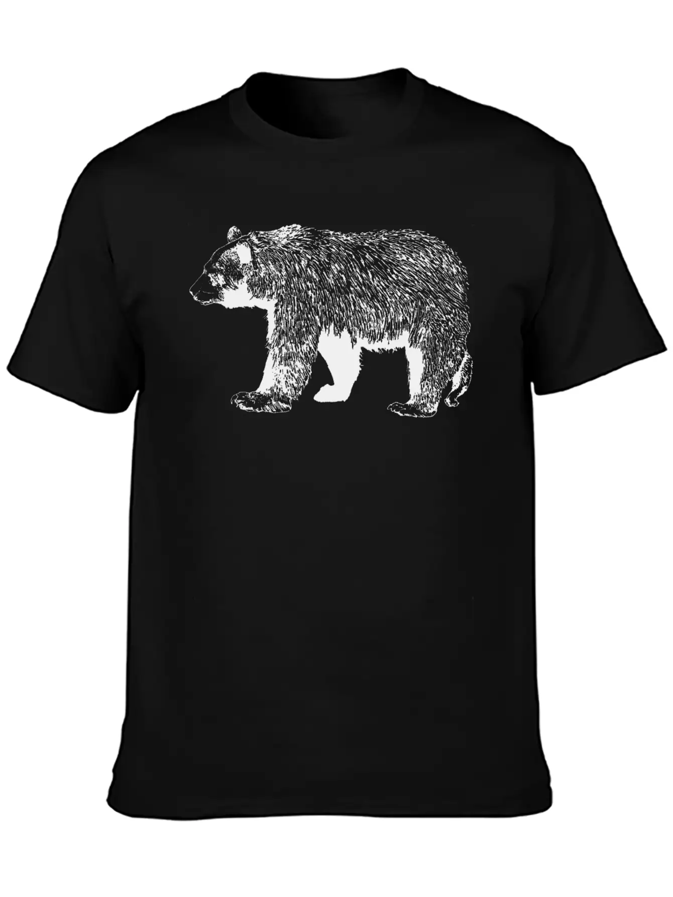 Bear (Black) Unisex Casual T-Shirt – Clean Design For Daily Comfort