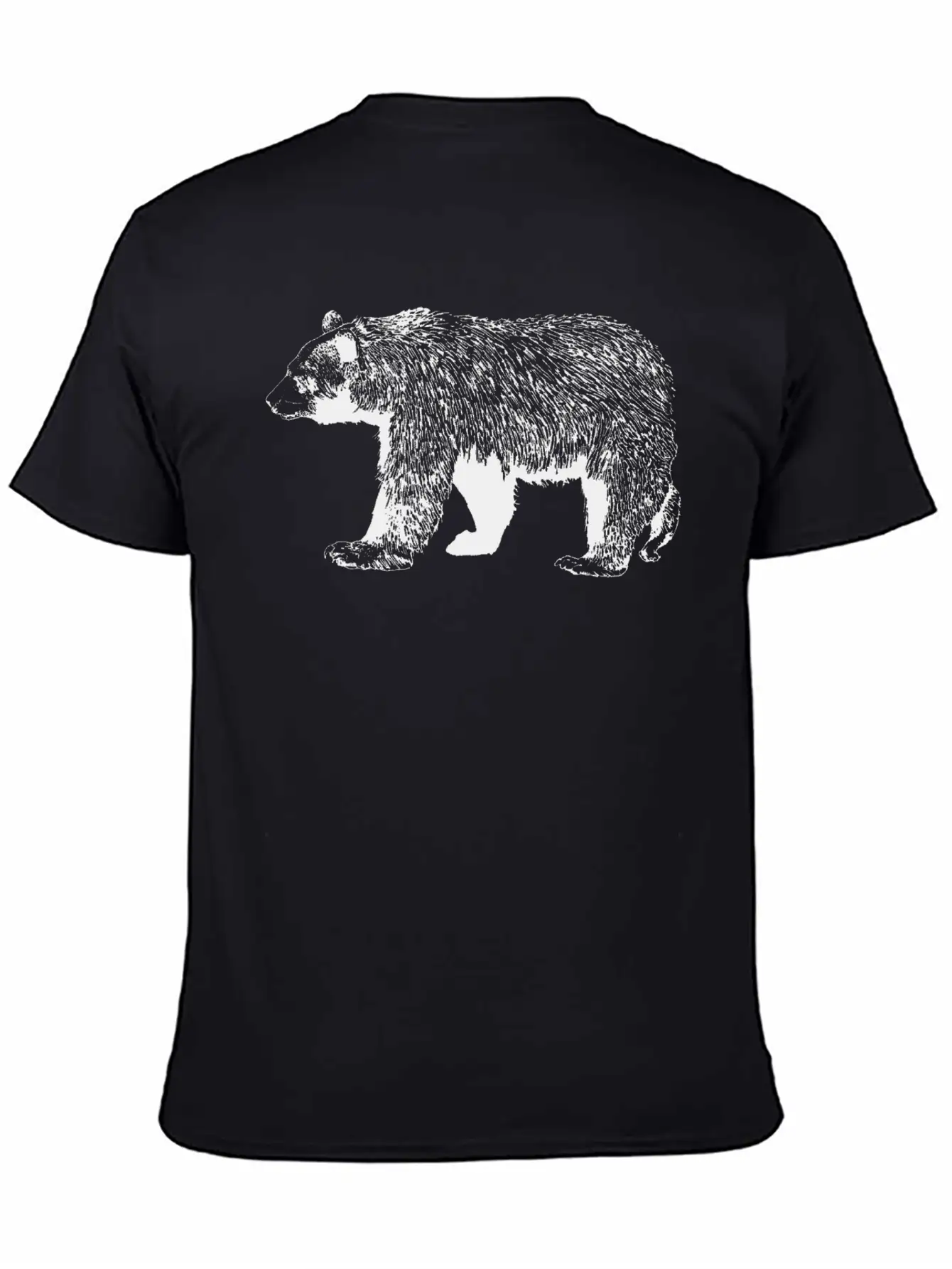 Bear (Black) Unisex Casual T-Shirt – Clean Design For Daily Comfort