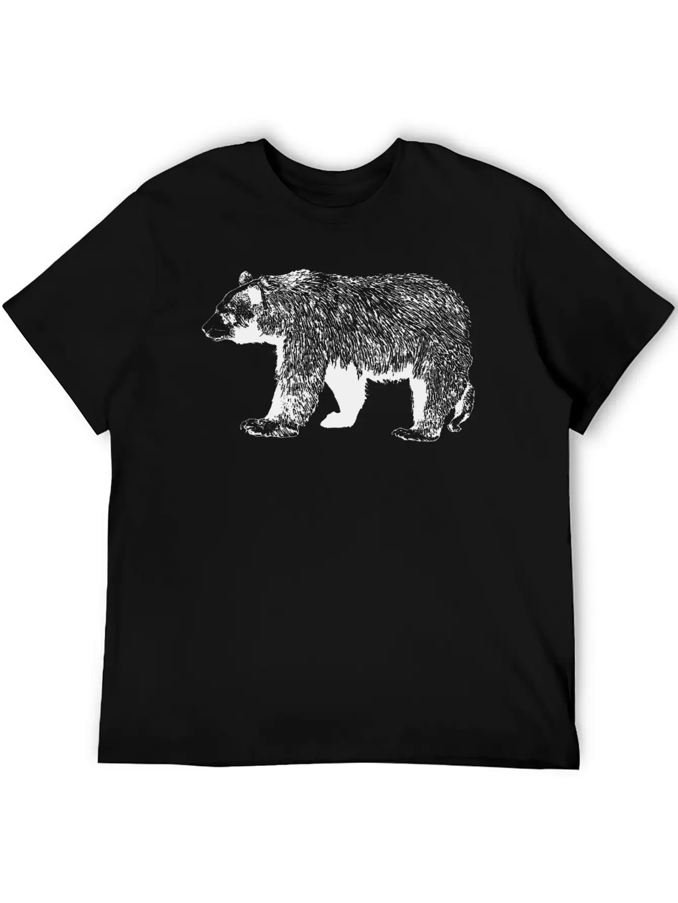 Bear (Black) Unisex Casual T-Shirt – Clean Design For Daily Comfort