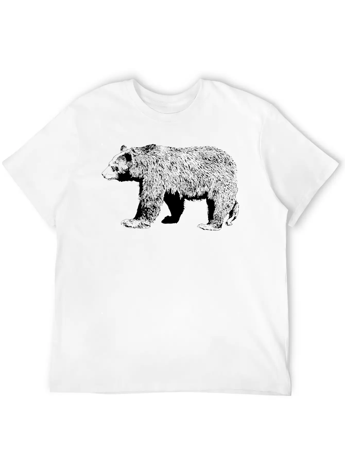 Bear (Black) Unisex Casual T-Shirt – Clean Design For Daily Comfort