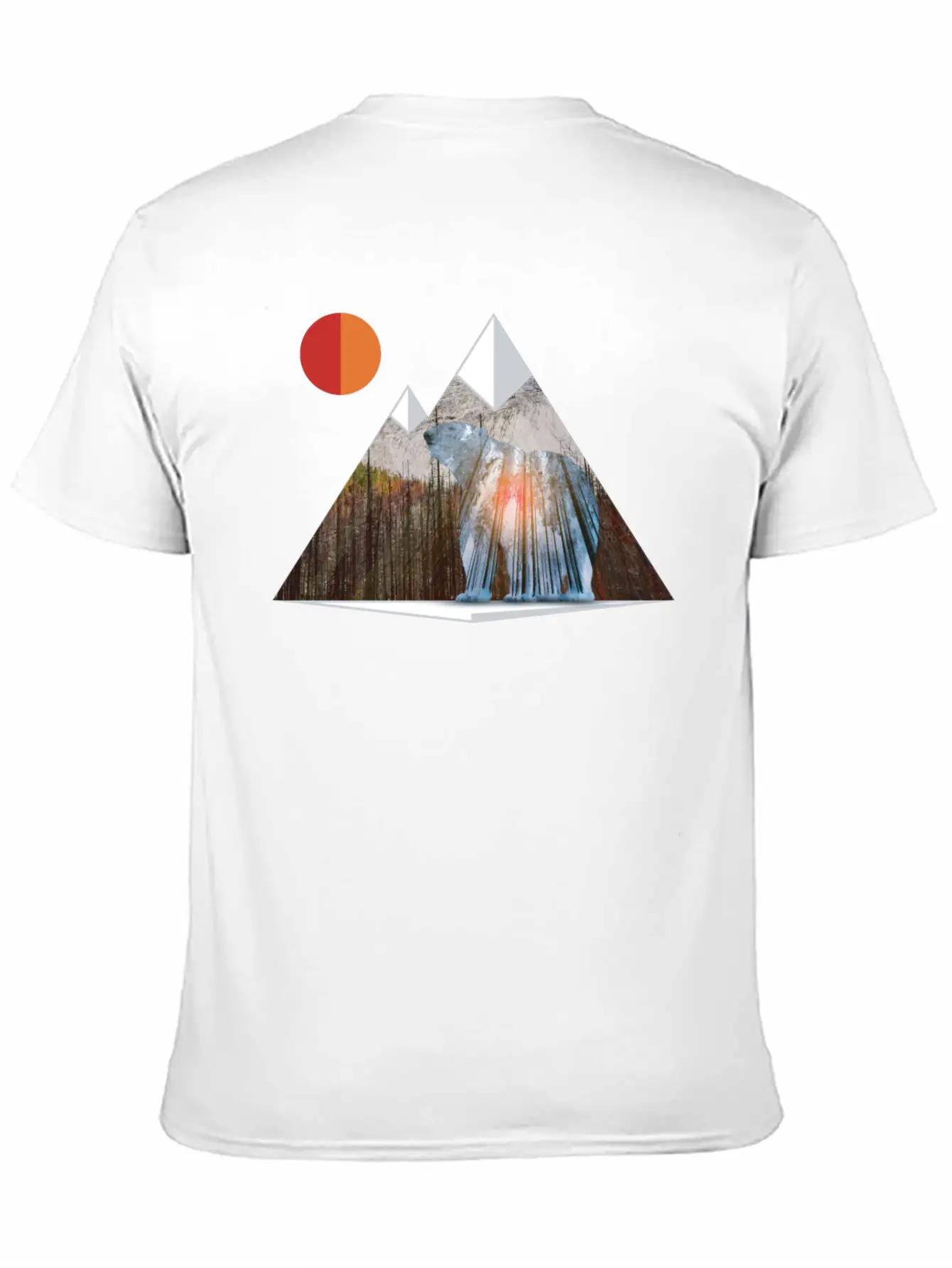 Bear Sun Salute In Mountain Forest Unisex Casual T-Shirt – Clean Design For Daily Comfort