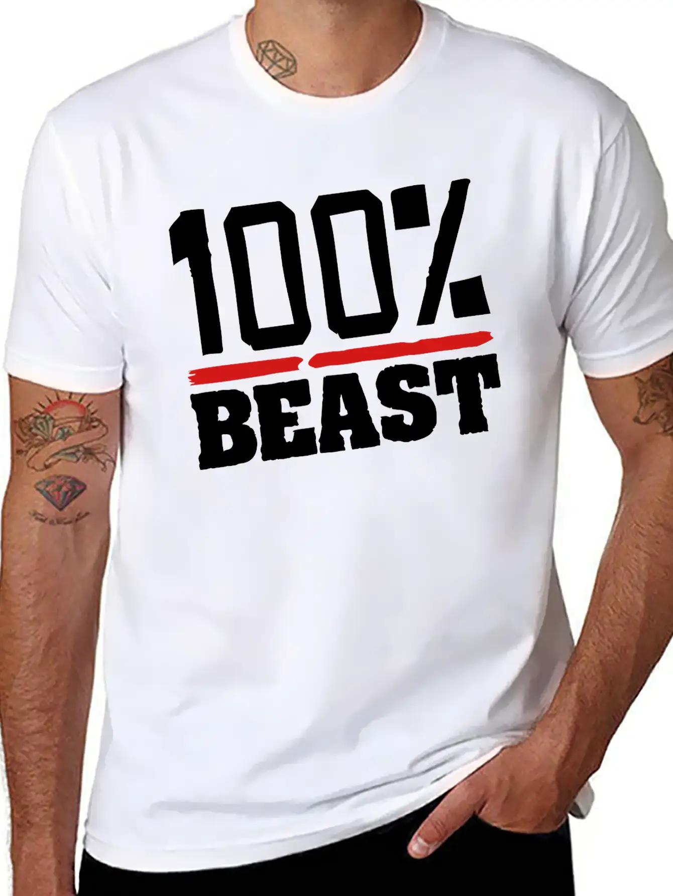 Beast_100_hi2 Unisex Casual T-Shirt – Clean Design For Daily Comfort