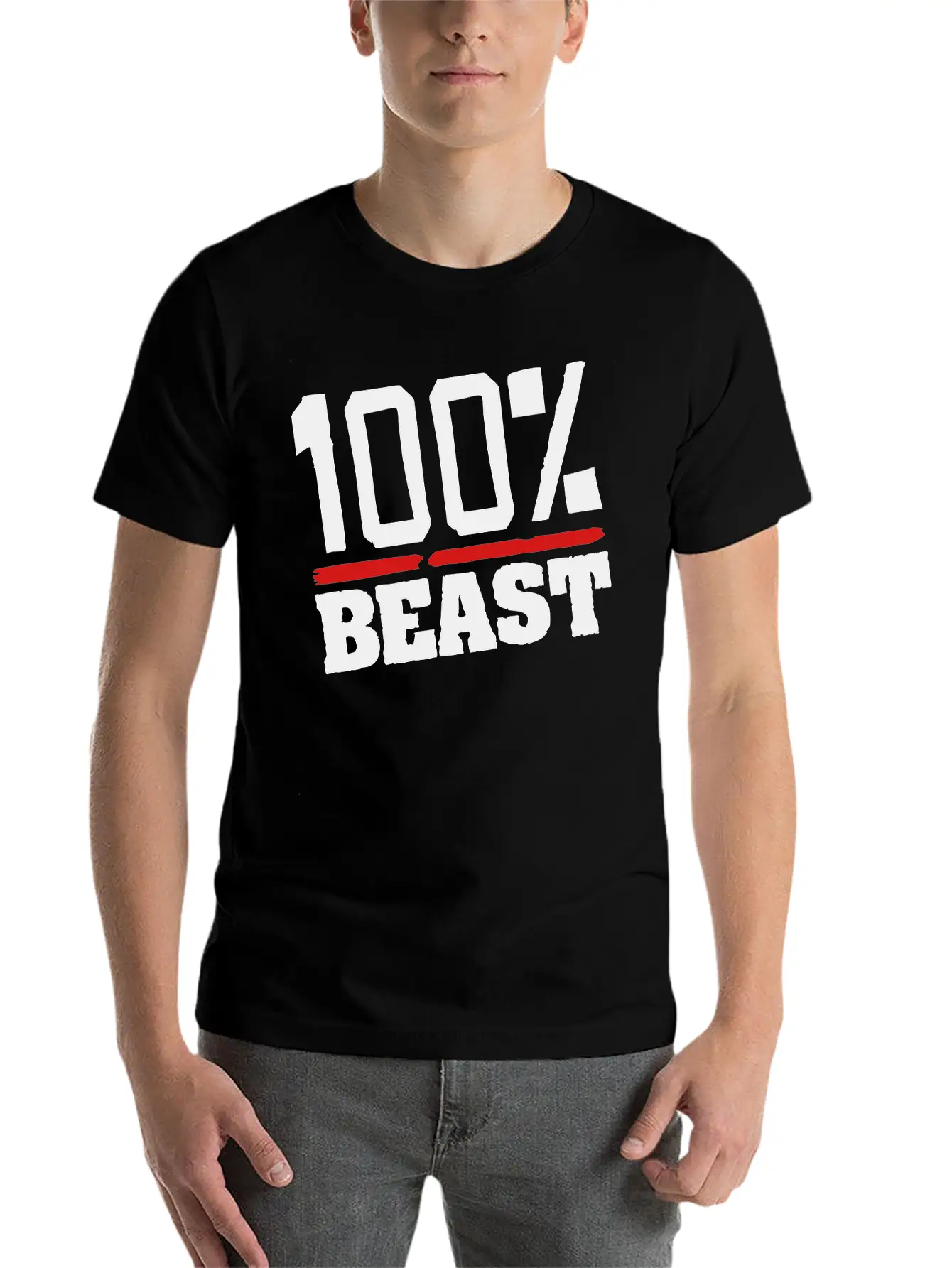 Beast_100_hi2 Unisex Casual T-Shirt – Clean Design For Daily Comfort