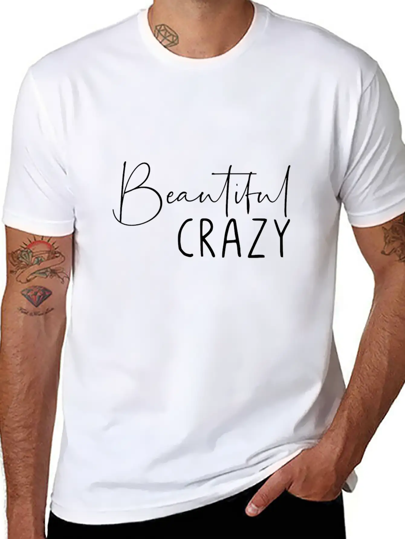 Beautiful Crazy Unisex Casual T-Shirt – Clean Design For Daily Comfort