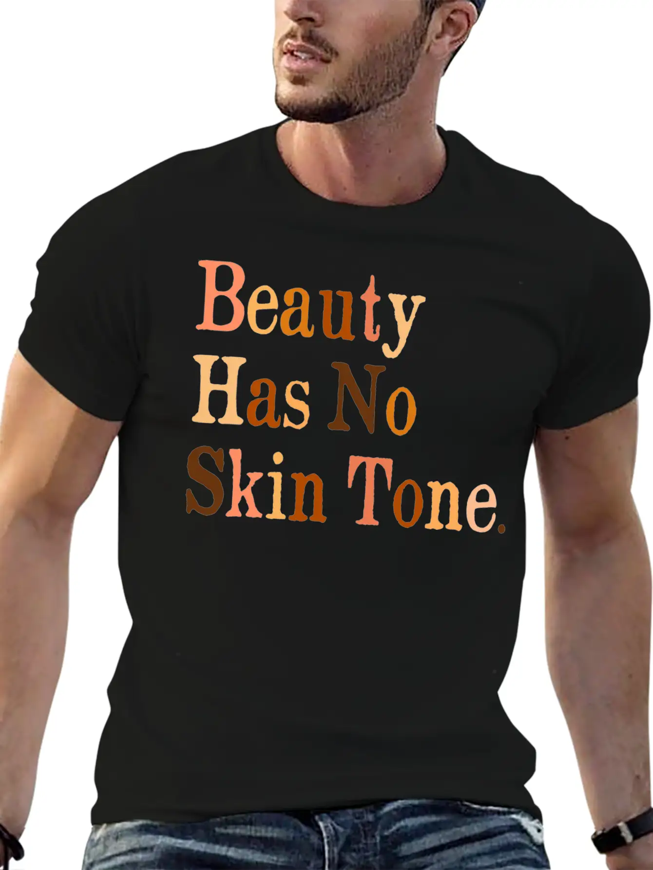 Beauty Has No Skin Tone Melanin Slogan Unisex T Unisex Casual T-Shirt – Clean Design For Daily Comfort