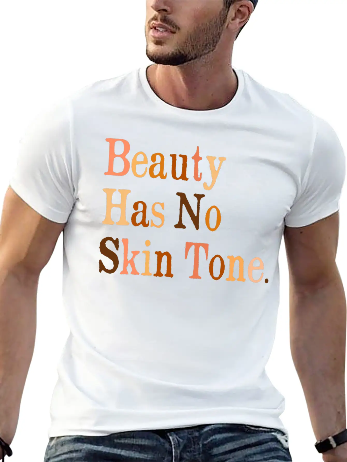Beauty Has No Skin Tone Melanin Slogan Unisex T Unisex Casual T-Shirt – Clean Design For Daily Comfort