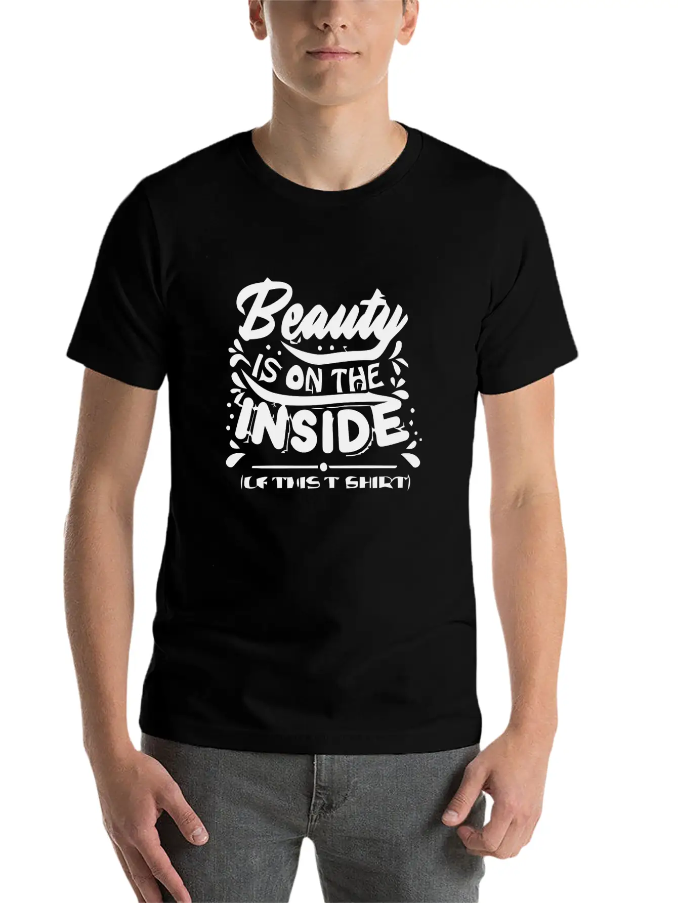 Beauty Is On The Inside Unisex Casual T-Shirt – Clean Design For Daily Comfort