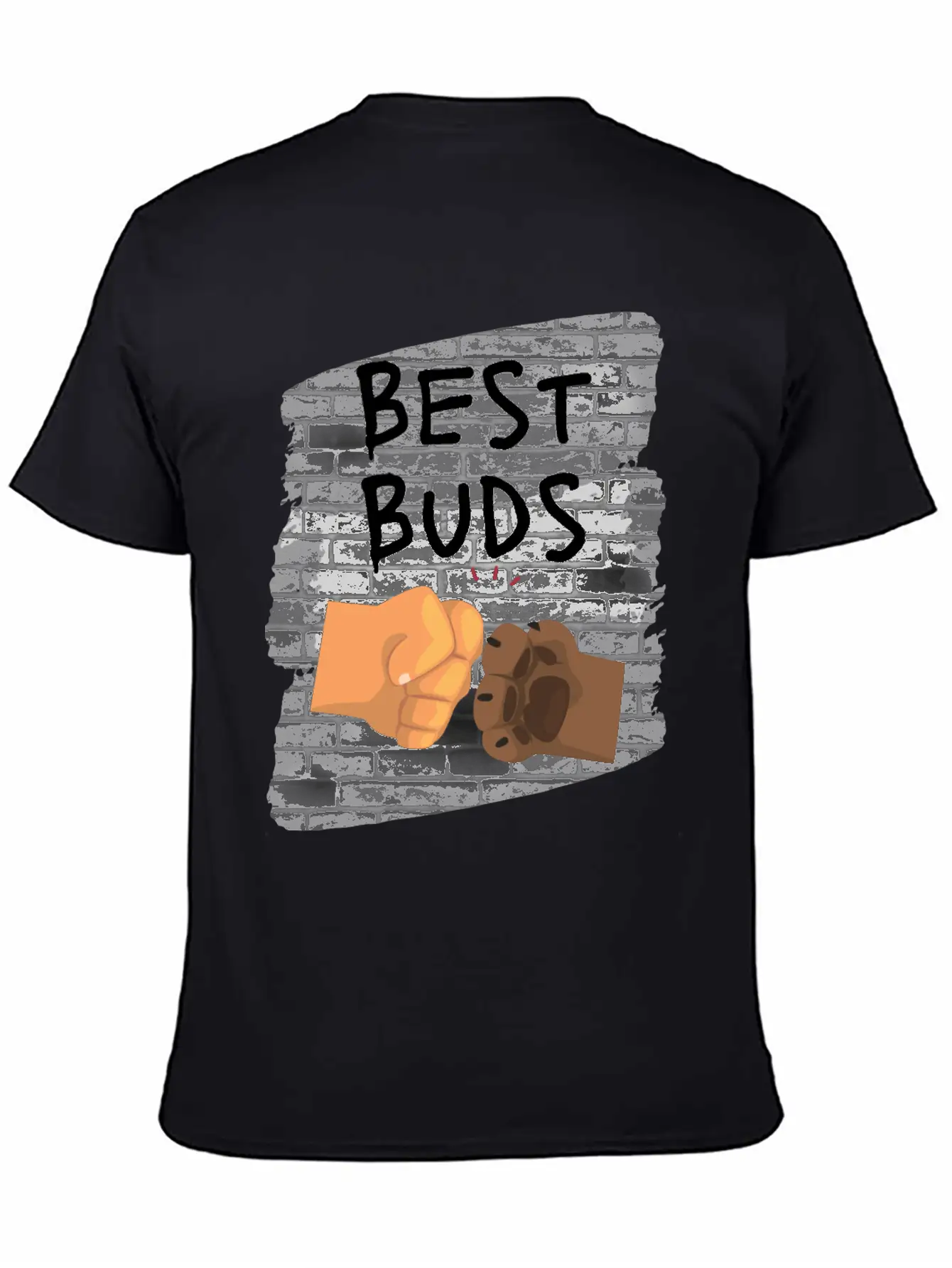 Best Buds Dog Fist Bump Unisex Casual T-Shirt – Clean Design For Daily Comfort